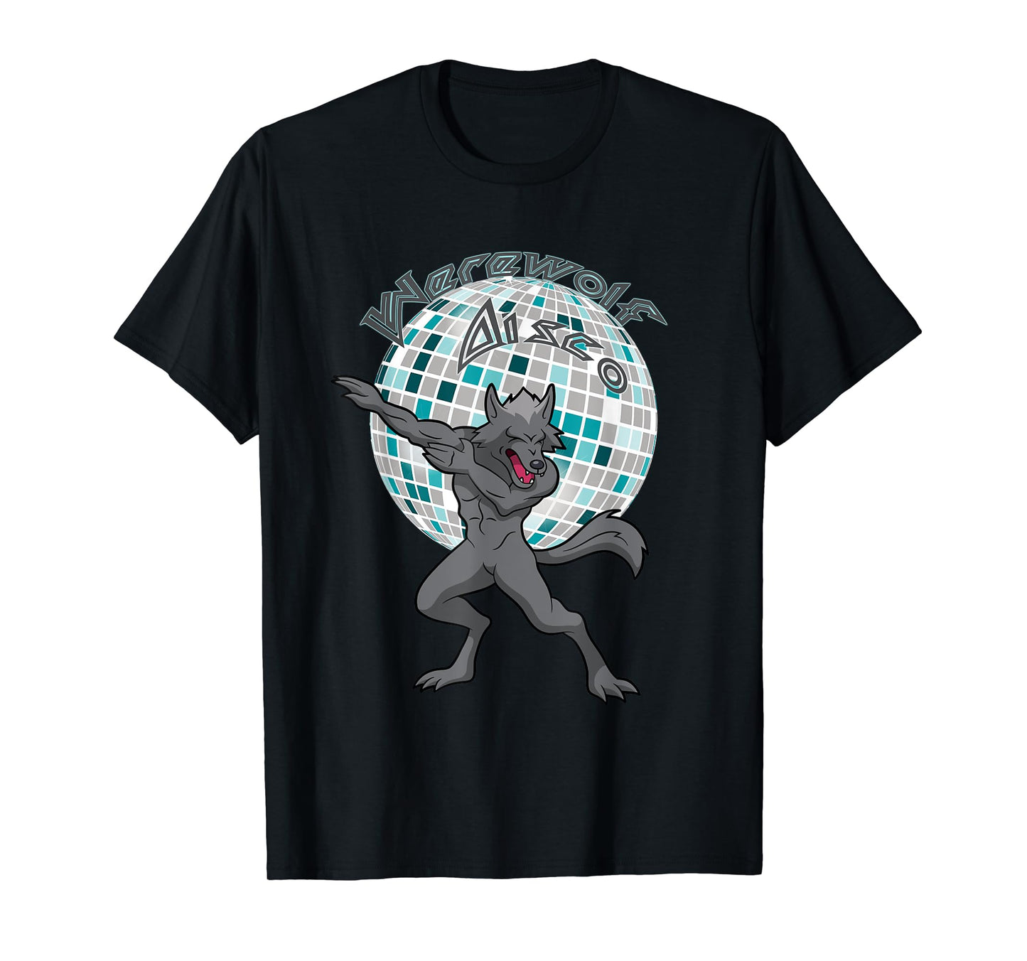 Werewolf Disco Dabbing Animal Dance T-Shirt - Custom Art Print for Adults - T-Shirt, Sweatshirt, Hoodie