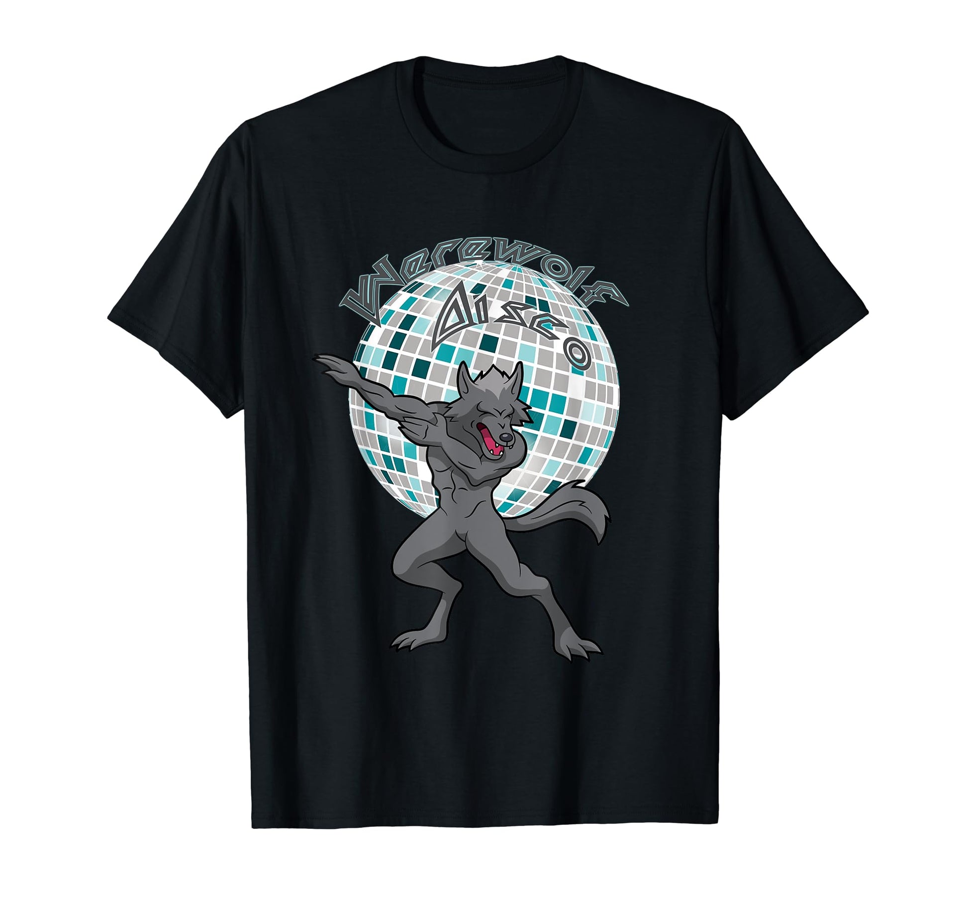 Werewolf Disco Dabbing Animal Dance T-Shirt - Custom Art Print for Adults - T-Shirt, Sweatshirt, Hoodie