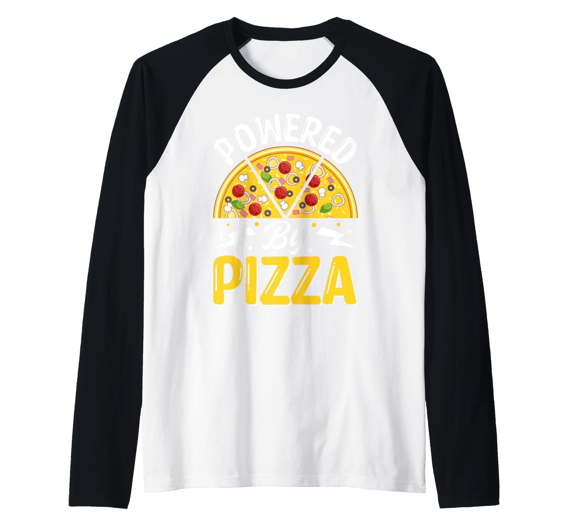 Powered Pizza Food Italian Pie Sweatshirt - Fun Novelty Design Men Women - T-Shirt, Sweatshirt, Hoodie