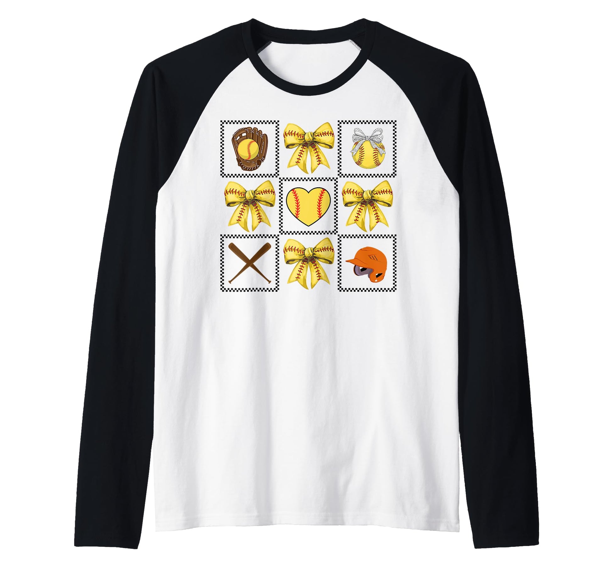 Baseball Bow Glove Ball Bat Helmet Sweatshirt - Novelty Apparel Men Women - T-Shirt, Sweatshirt, Hoodie