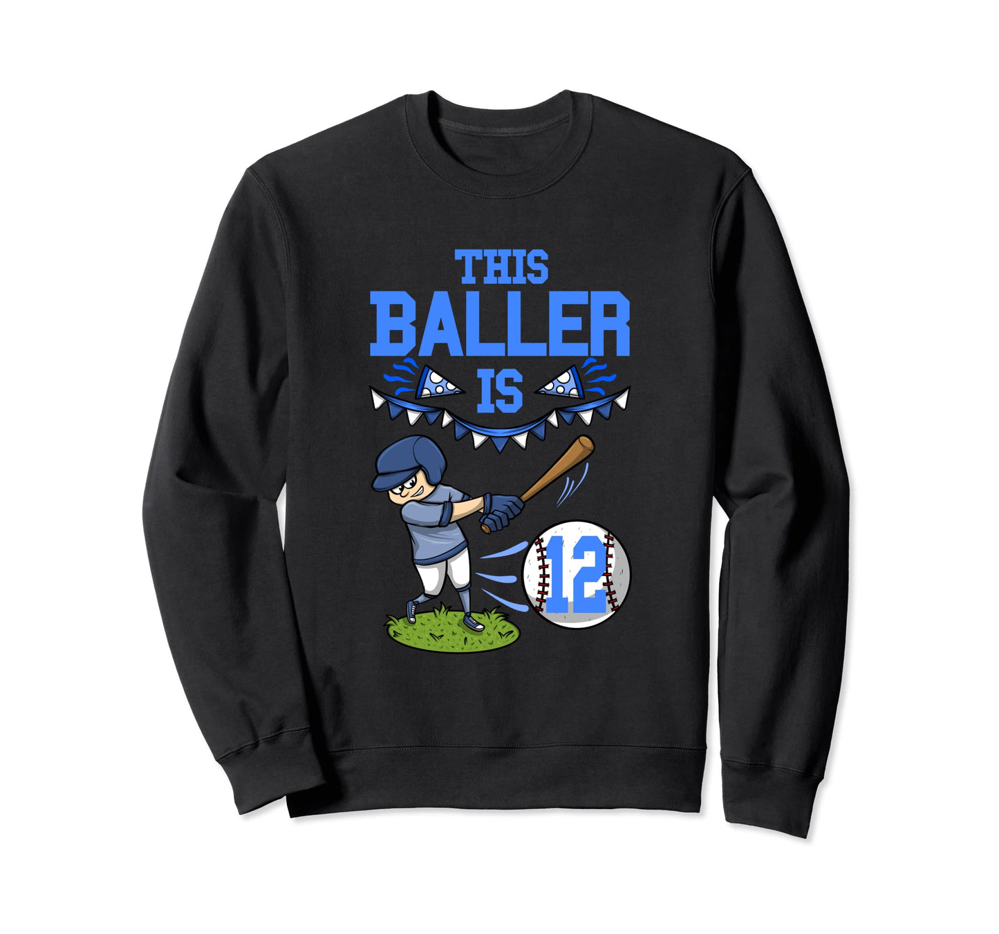 Baseball Player This Baller Is Sweatshirt - Aesthetic Graphic for Adults - T-Shirt, Sweatshirt, Hoodie