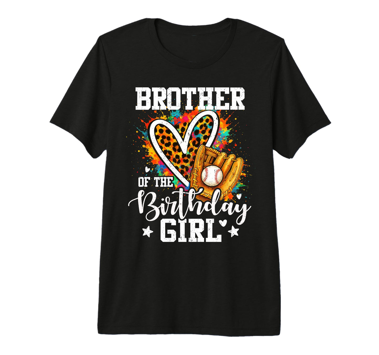 Brother Birthday Baseball Leopard T-Shirt - Aesthetic Graphic Unisex - T-Shirt, Sweatshirt, Hoodie