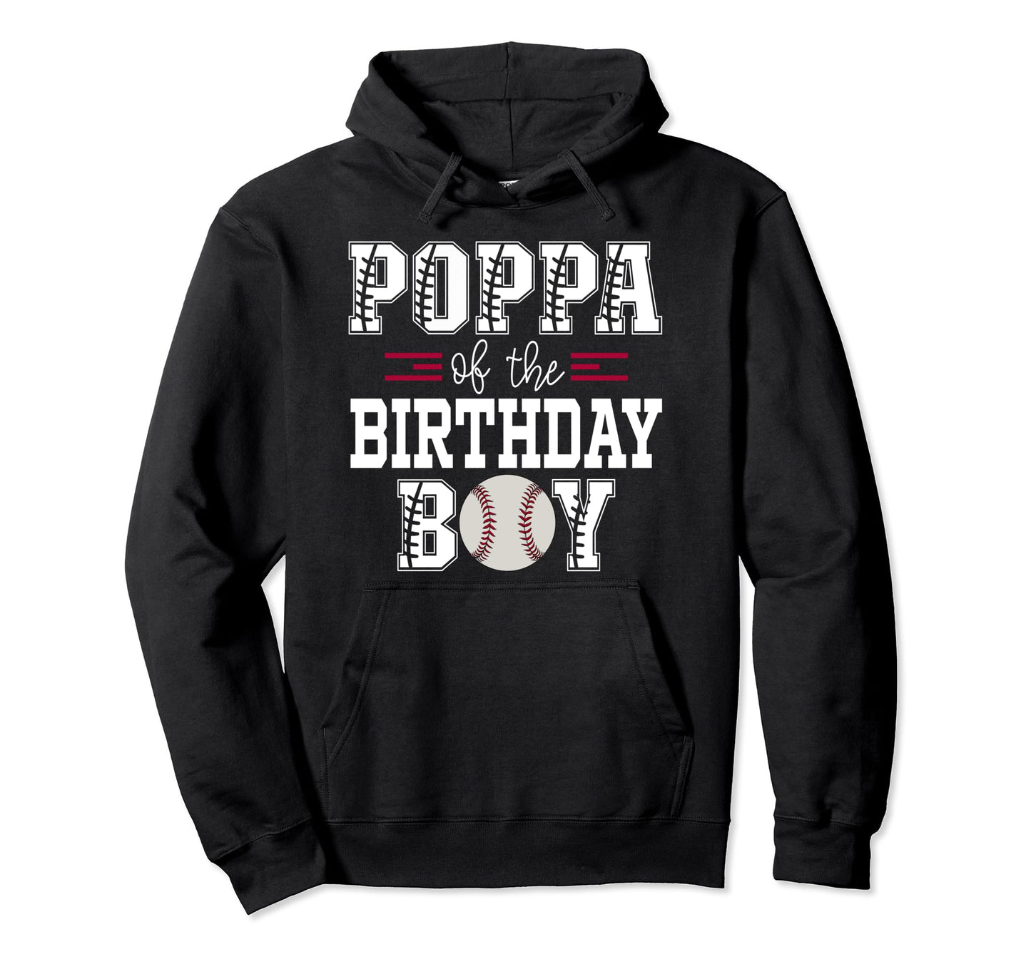 Poppa Birthday Baseball Lover First Hoodie - Minimalist Print for Adults - T-Shirt, Sweatshirt, Hoodie