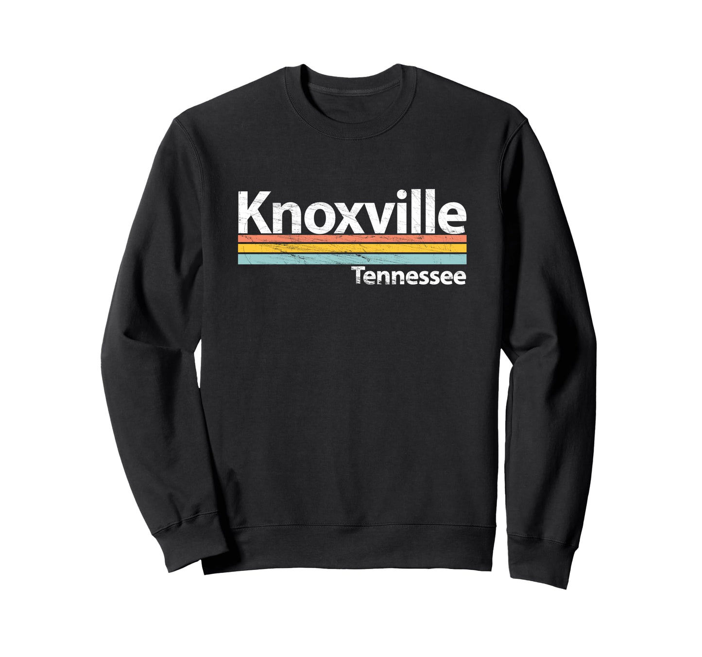 Knoxville Tennessee Worn Stripes Sweatshirt - Custom Art Print for Adults - T-Shirt, Sweatshirt, Hoodie