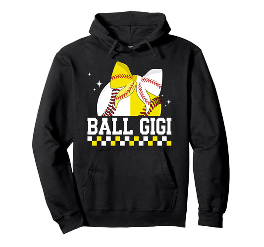Ball Gigi Grandma Coquette Baseball Hoodie - Streetwear Style Unisex - T-Shirt, Sweatshirt, Hoodie