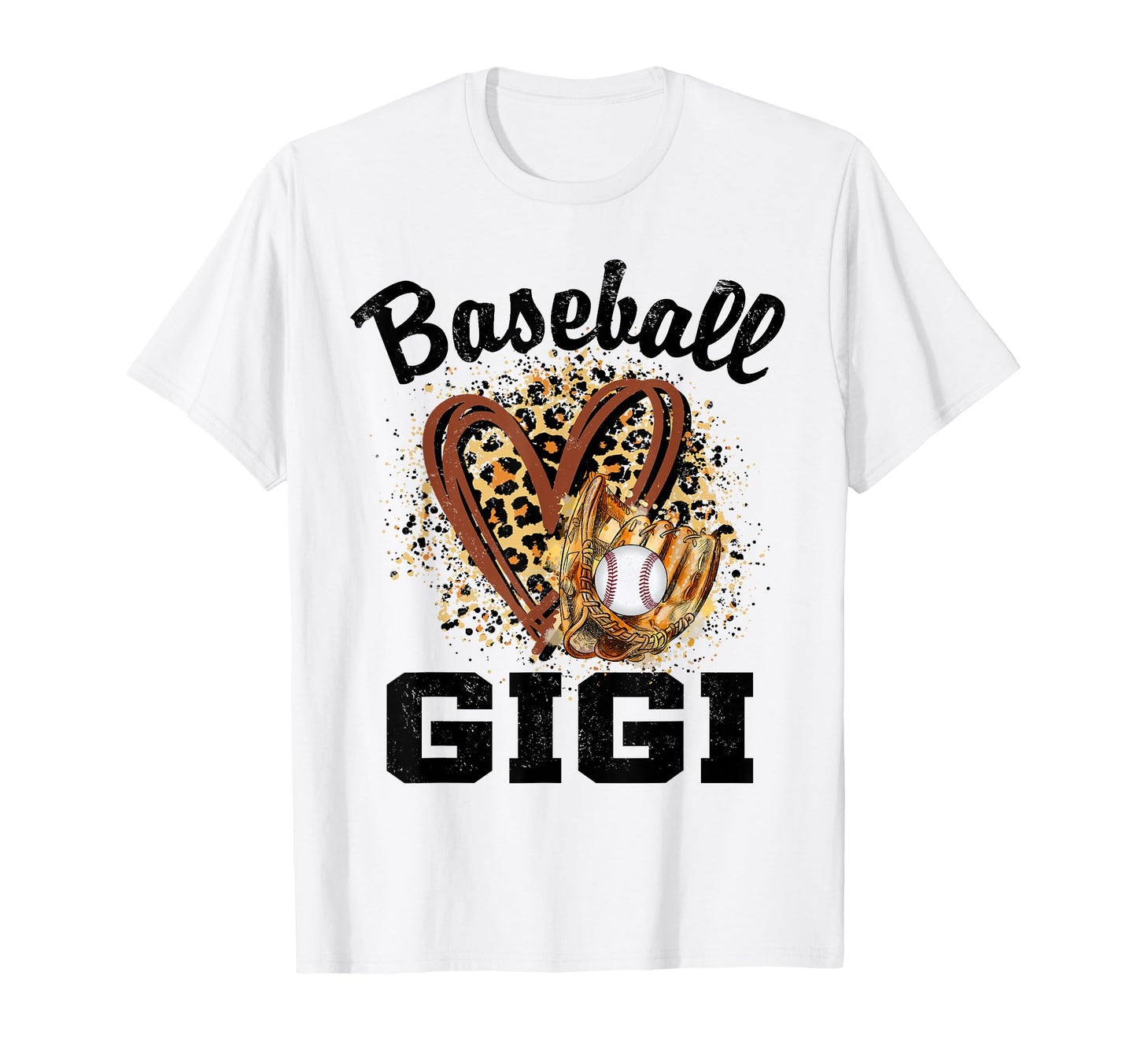 Leopard Heart Baseball Matching Hoodie - Casual Everyday Wear for Adults - T-Shirt, Sweatshirt, Hoodie