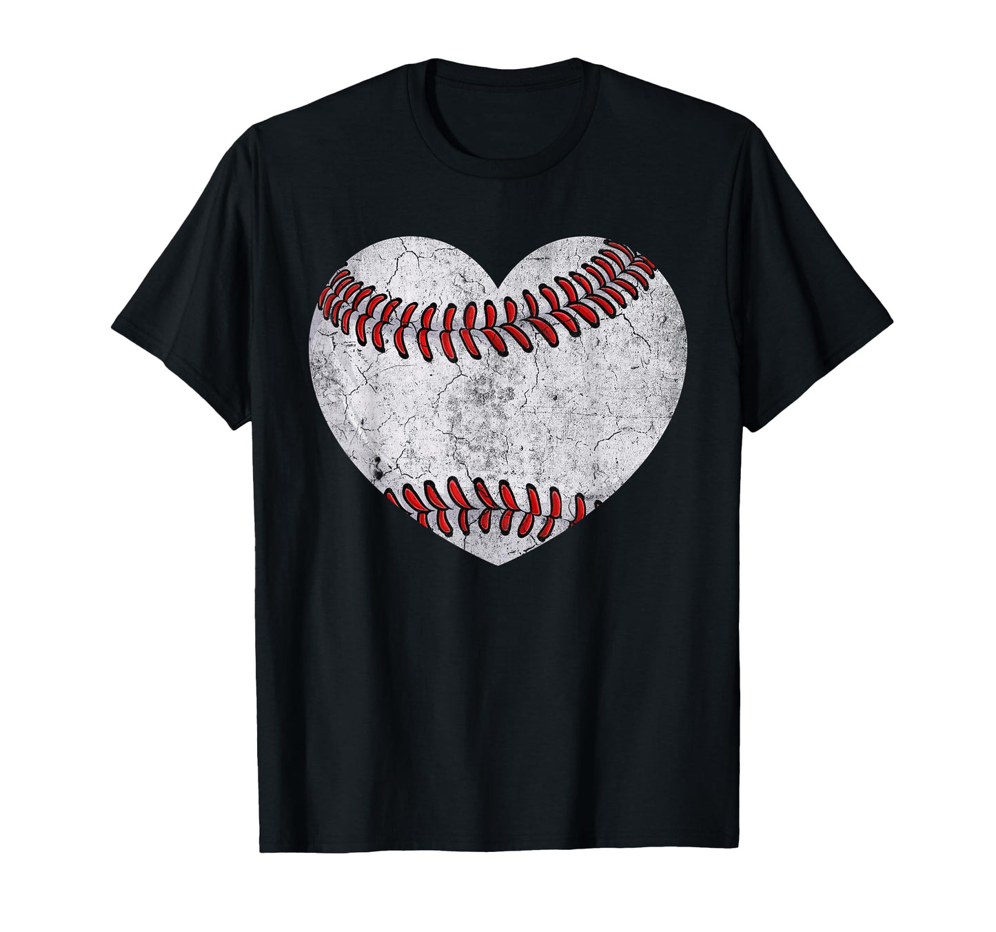 Distressed Heart Baseball Heart Mom T-Shirt - Streetwear Style for Adults - T-Shirt, Sweatshirt, Hoodie