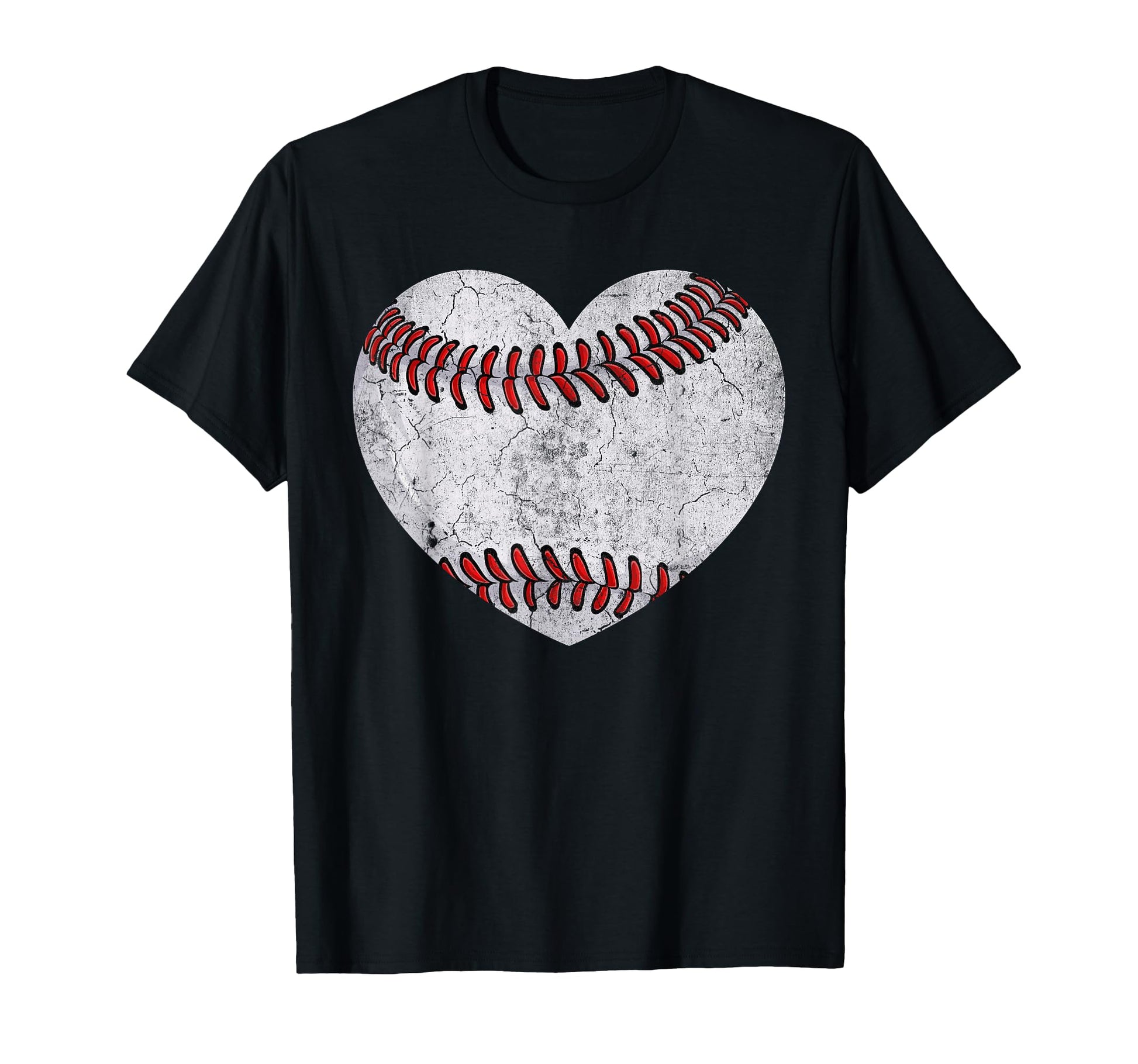 Distressed Heart Baseball Heart Mom T-Shirt - Streetwear Style for Adults - T-Shirt, Sweatshirt, Hoodie