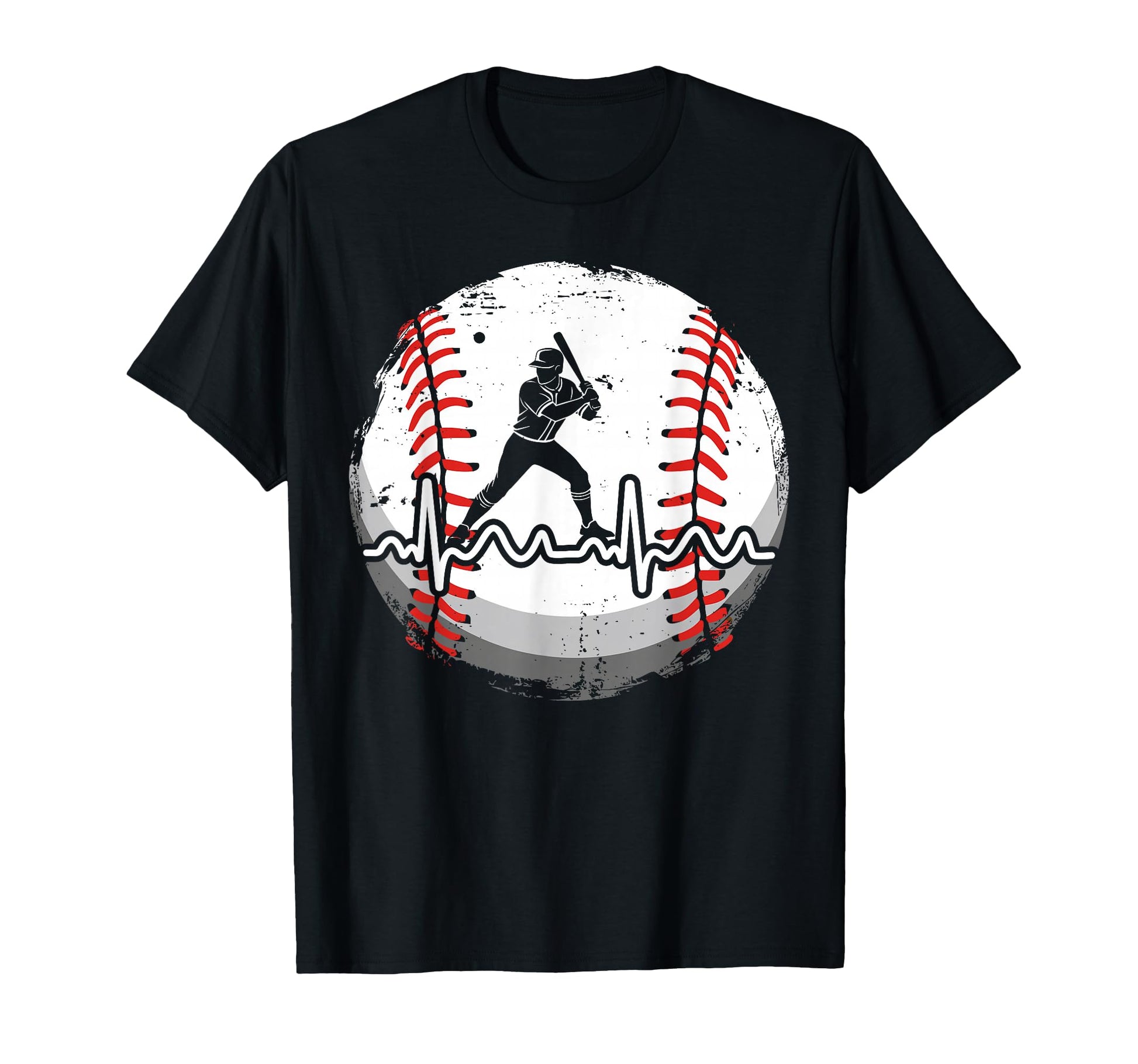 Funny Baseball Heartbeat Baseball T-Shirt - Fun Novelty Design for Adults - T-Shirt, Sweatshirt, Hoodie