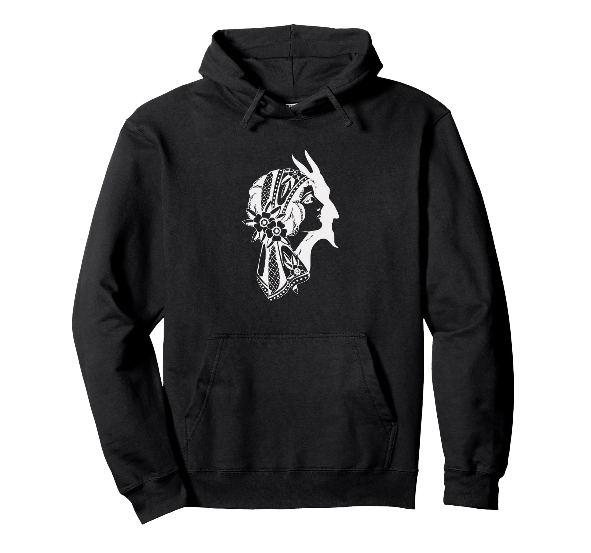 Old School Gypsy Devil Flash Tattoo Art Hoodie - Unique Graphic Men Women - T-Shirt, Sweatshirt, Hoodie