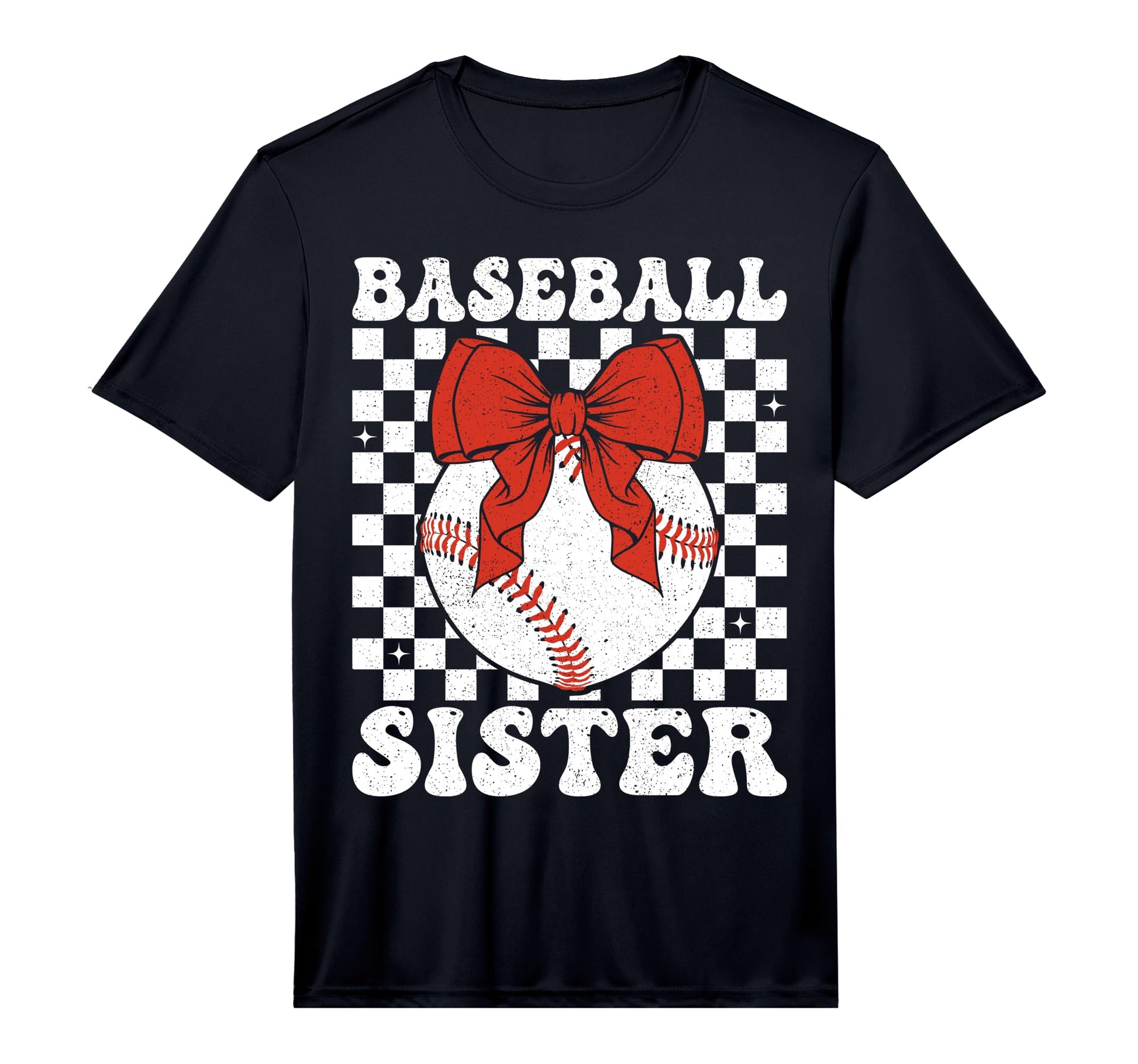 Baseball Sister Coquette Bow Sport T-Shirt - Minimalist Print Unisex - T-Shirt, Sweatshirt, Hoodie