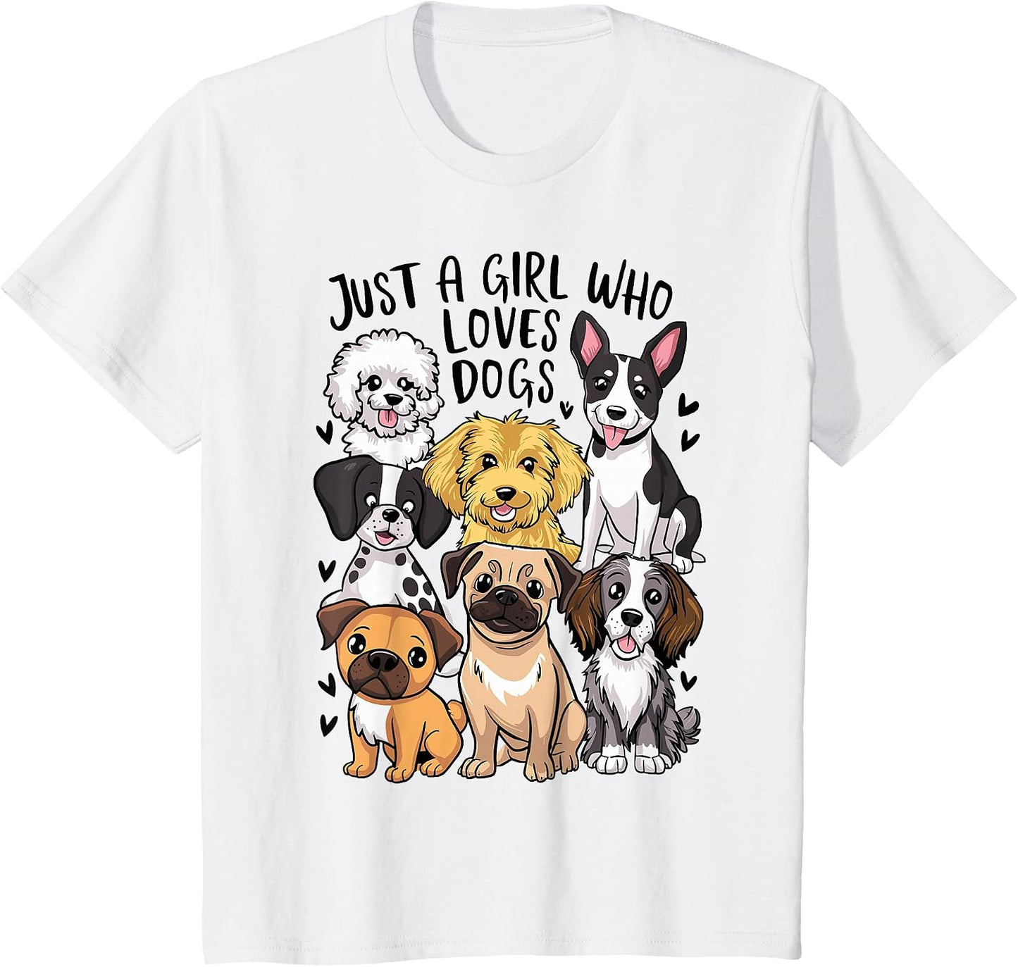 Dog Lover Girls - Adult & Kids T-Shirts, Sweatshirts & Hoodies apparel design preview 1