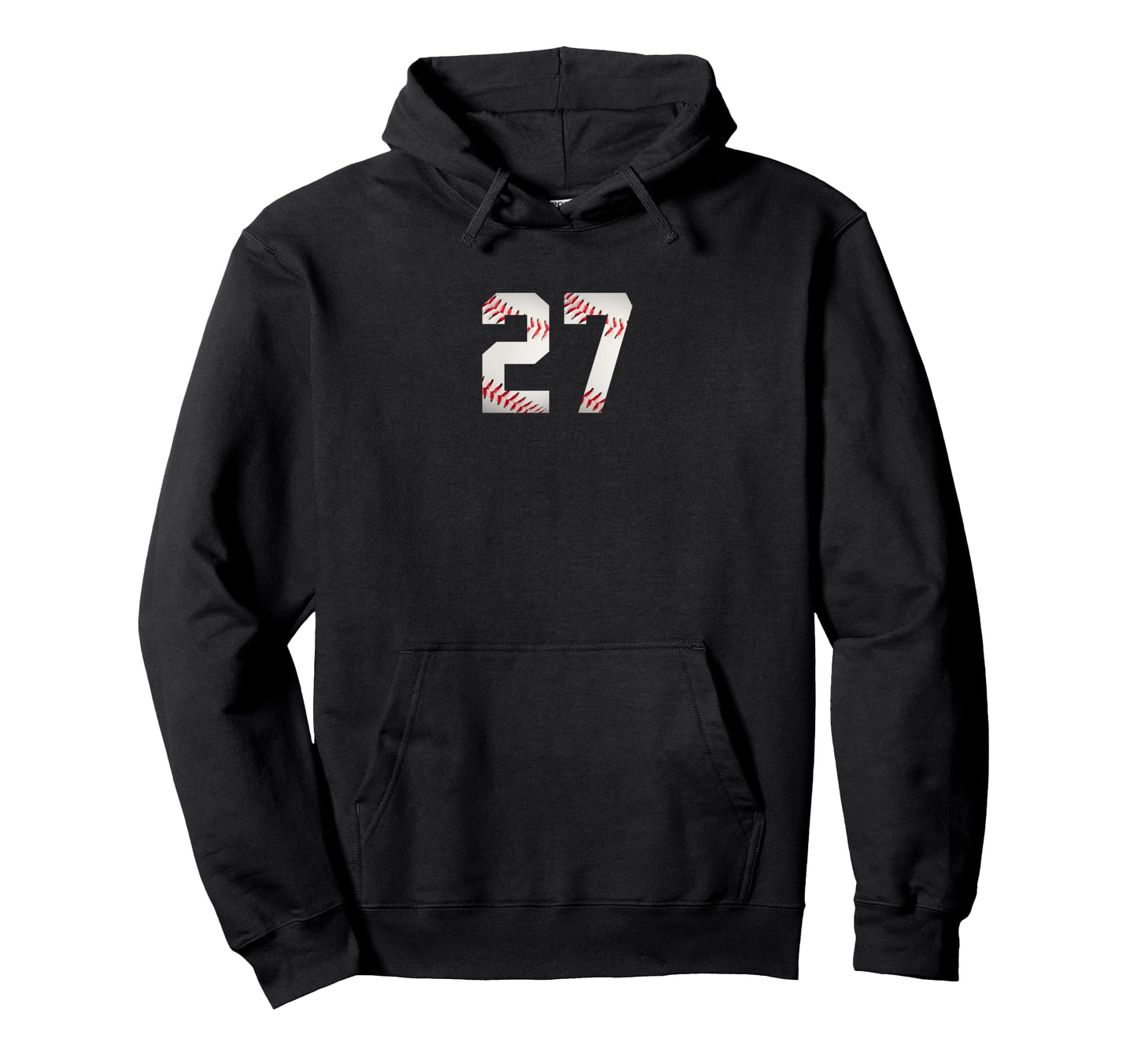 Number 27 Minimalist Birthday Baseball Hoodie - Trendy Graphic Unisex - T-Shirt, Sweatshirt, Hoodie