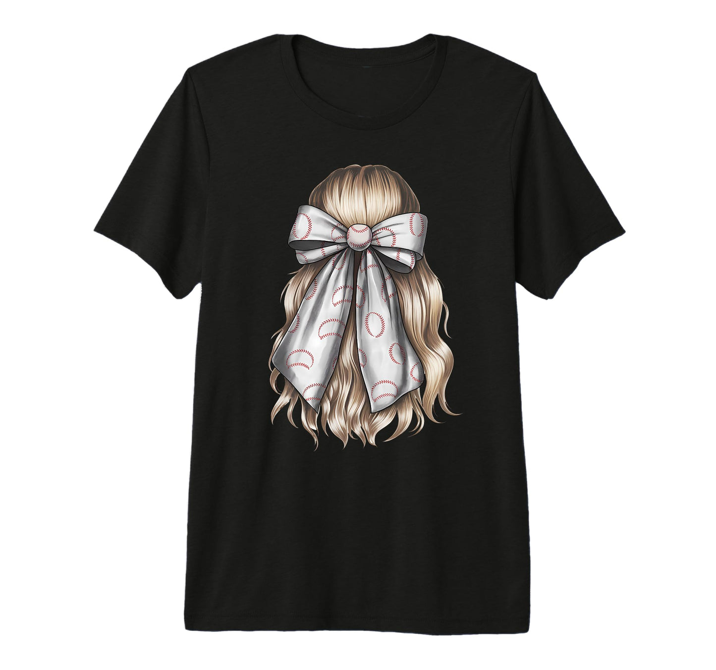 Baseball Coquette Bow Baseball Player Tri T-Shirt - Graphic Print Unisex - T-Shirt, Sweatshirt, Hoodie