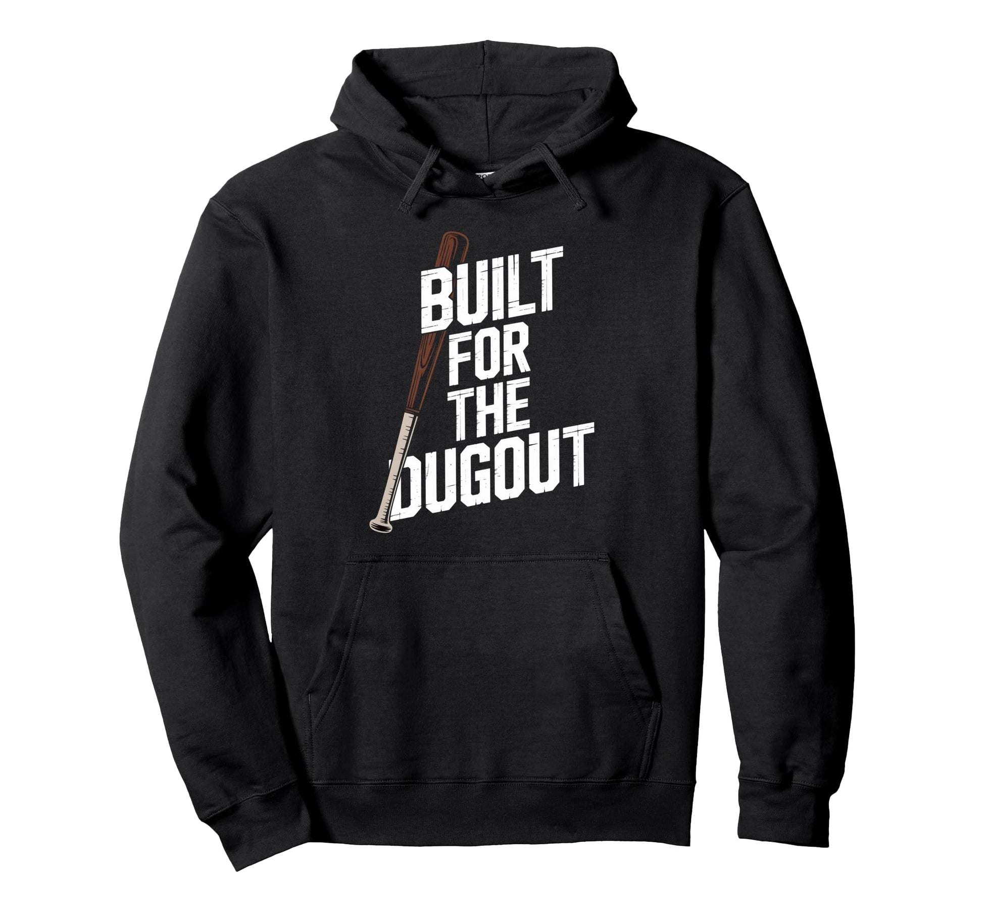 Built Dugout Baseball Bat Batter Hoodie - Custom Art Print for Adults - T-Shirt, Sweatshirt, Hoodie