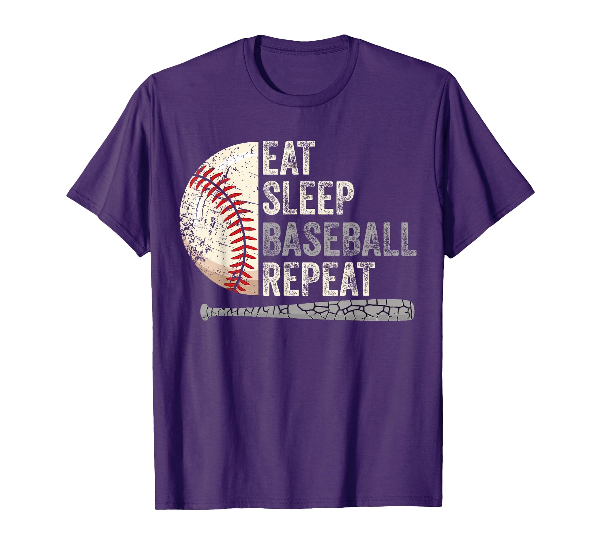 Eat Sleep Baseball Repeat Funny T-Shirt - Minimalist Print for Adults - T-Shirt, Sweatshirt, Hoodie