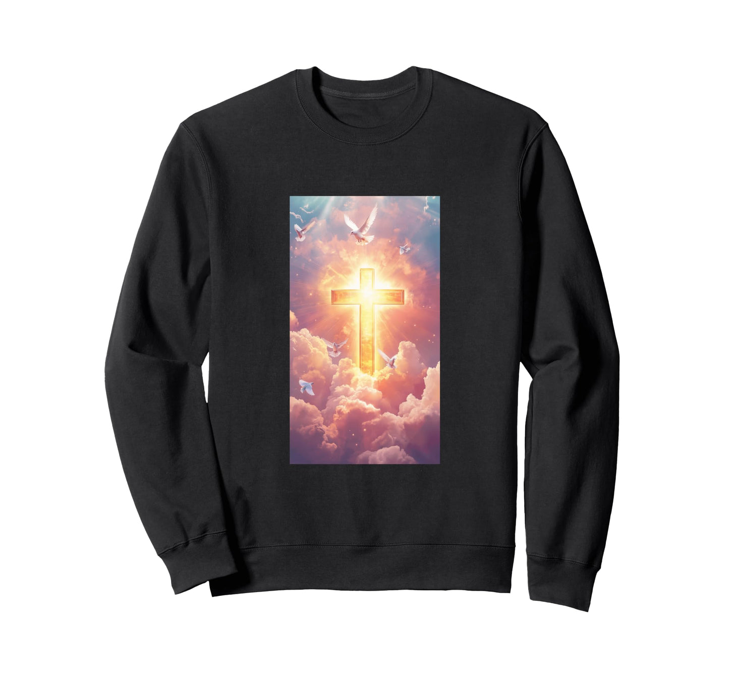 Gothic Cross Grunge Aesthetic Sweatshirt - Casual Everyday Wear Men Women - T-Shirt, Sweatshirt, Hoodie