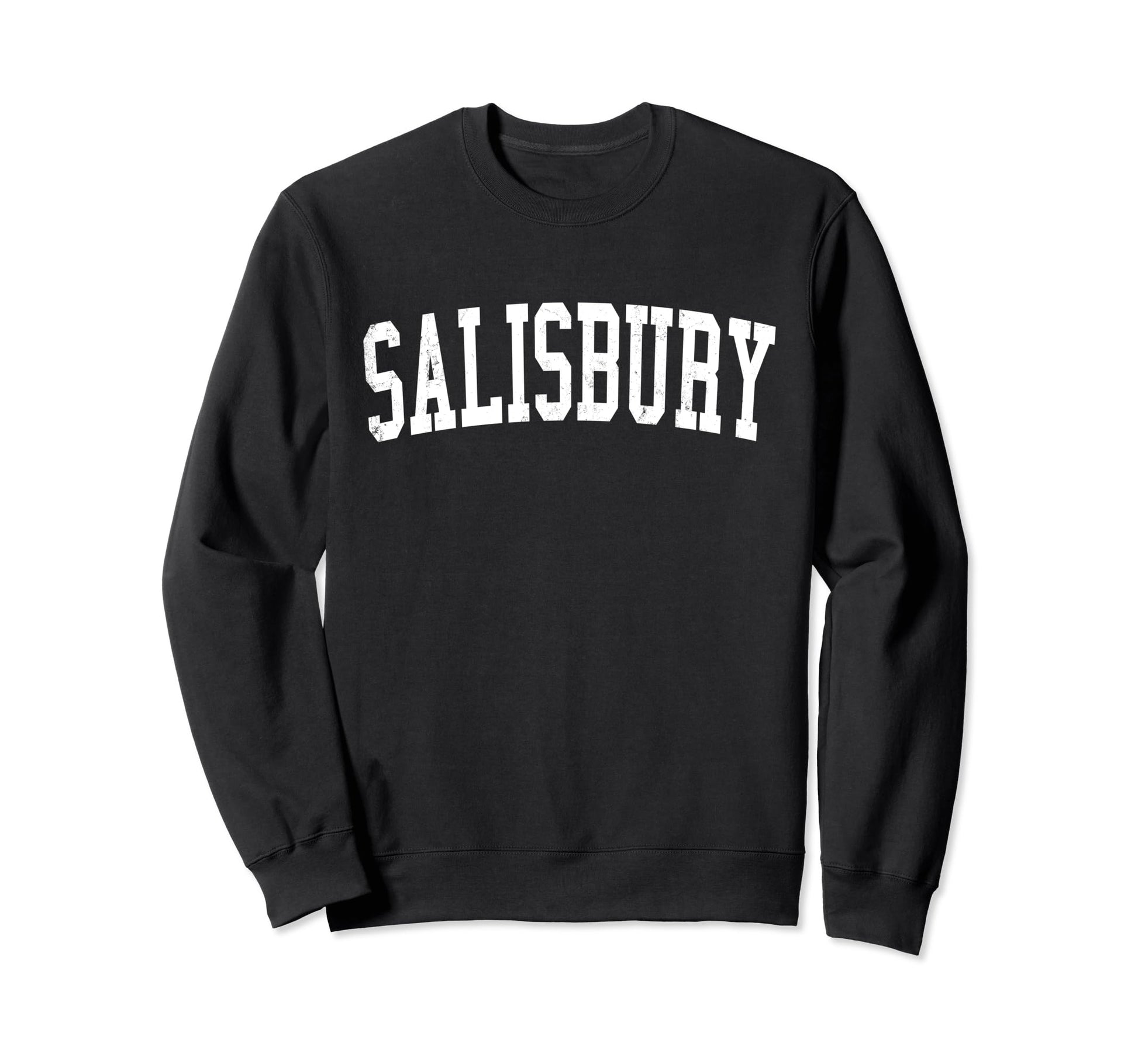 Salisbury Md Distressed White Varsity Sweatshirt - Graphic Print for Adults - T-Shirt, Sweatshirt, Hoodie