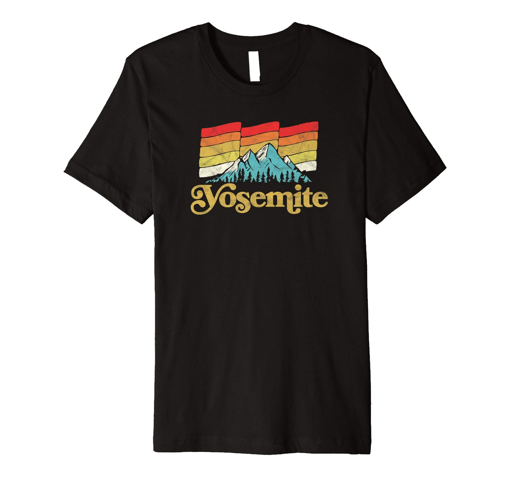 Yosemite National Park Wavy Sunset Sky T-Shirt - Novelty Apparel Men Women - T-Shirt, Sweatshirt, Hoodie