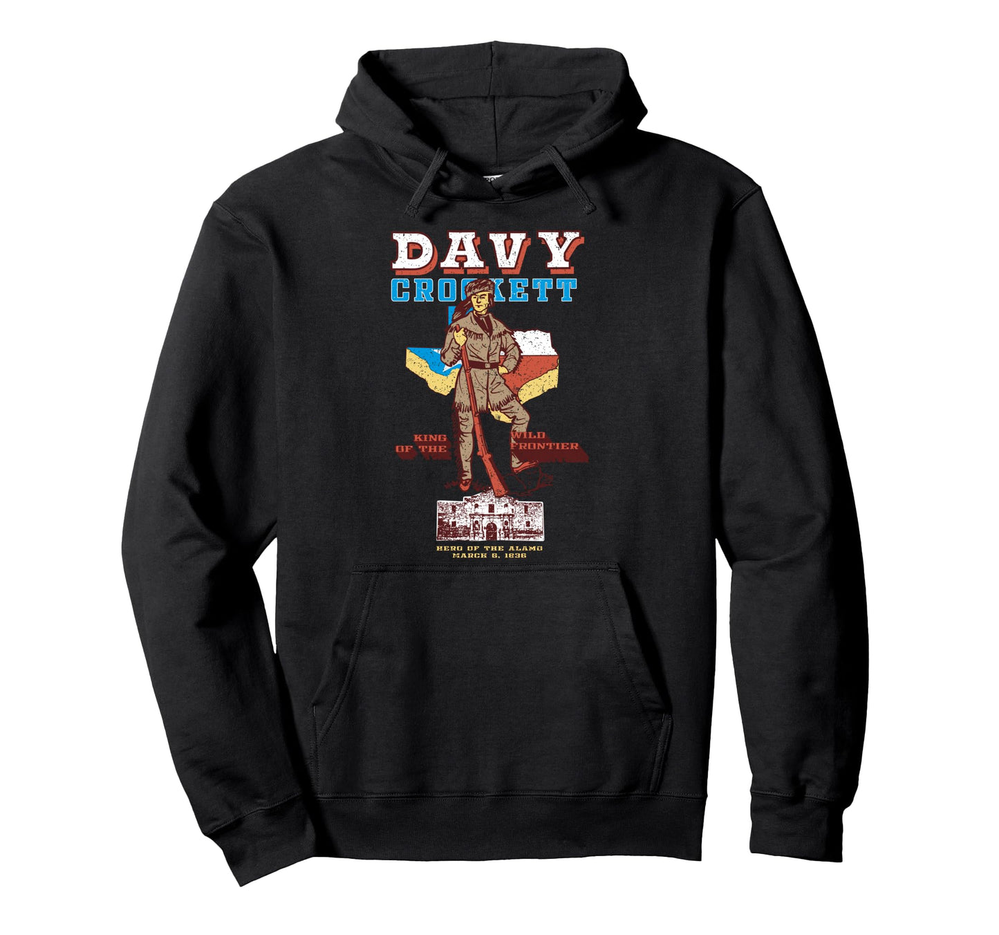 Davy Crockett Texas Alamo Cowboy Hoodie - Novelty Apparel Men Women - T-Shirt, Sweatshirt, Hoodie