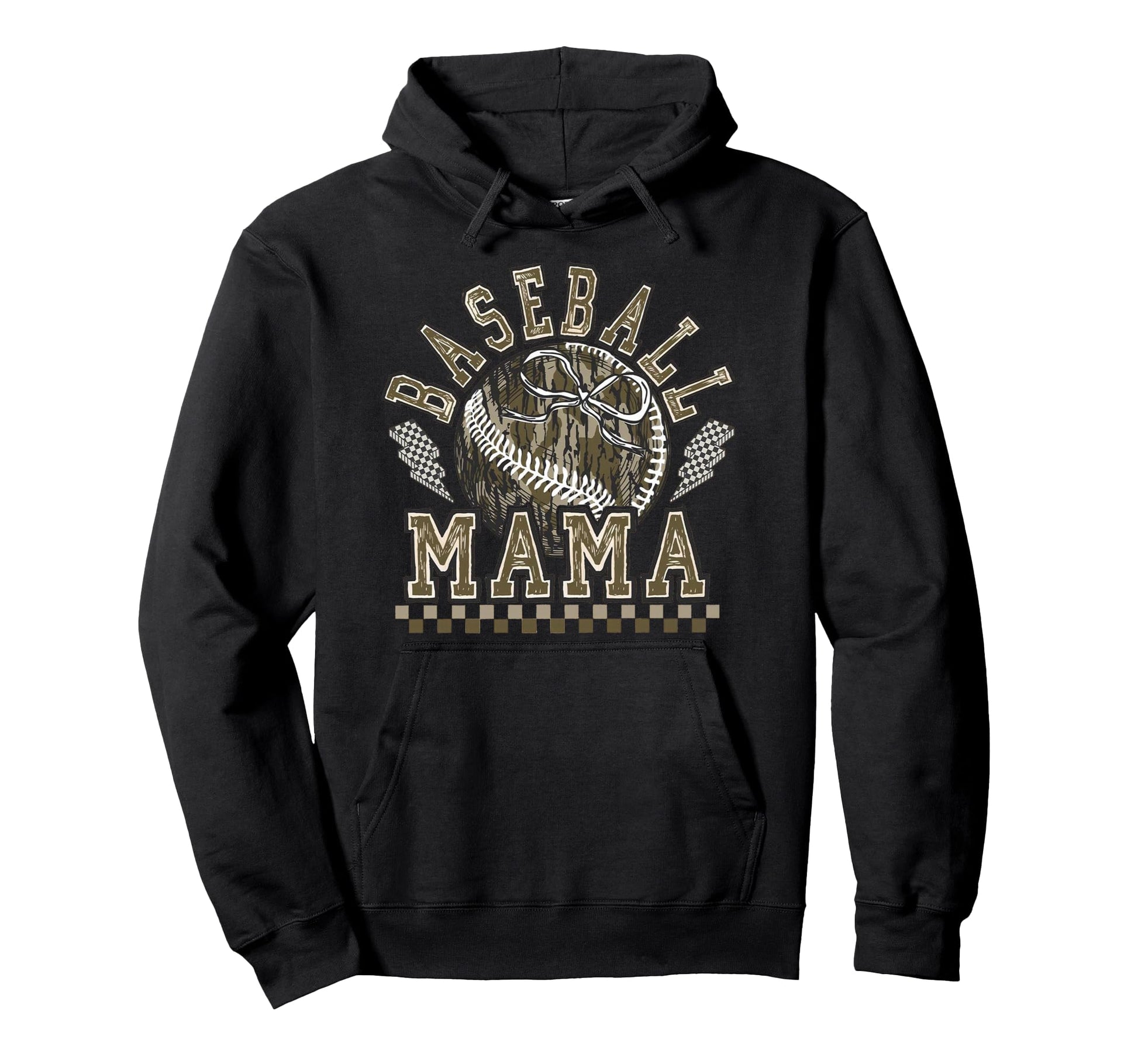 Baseball Camo Mama Game Day Tis Hoodie - Minimalist Print for Adults - T-Shirt, Sweatshirt, Hoodie