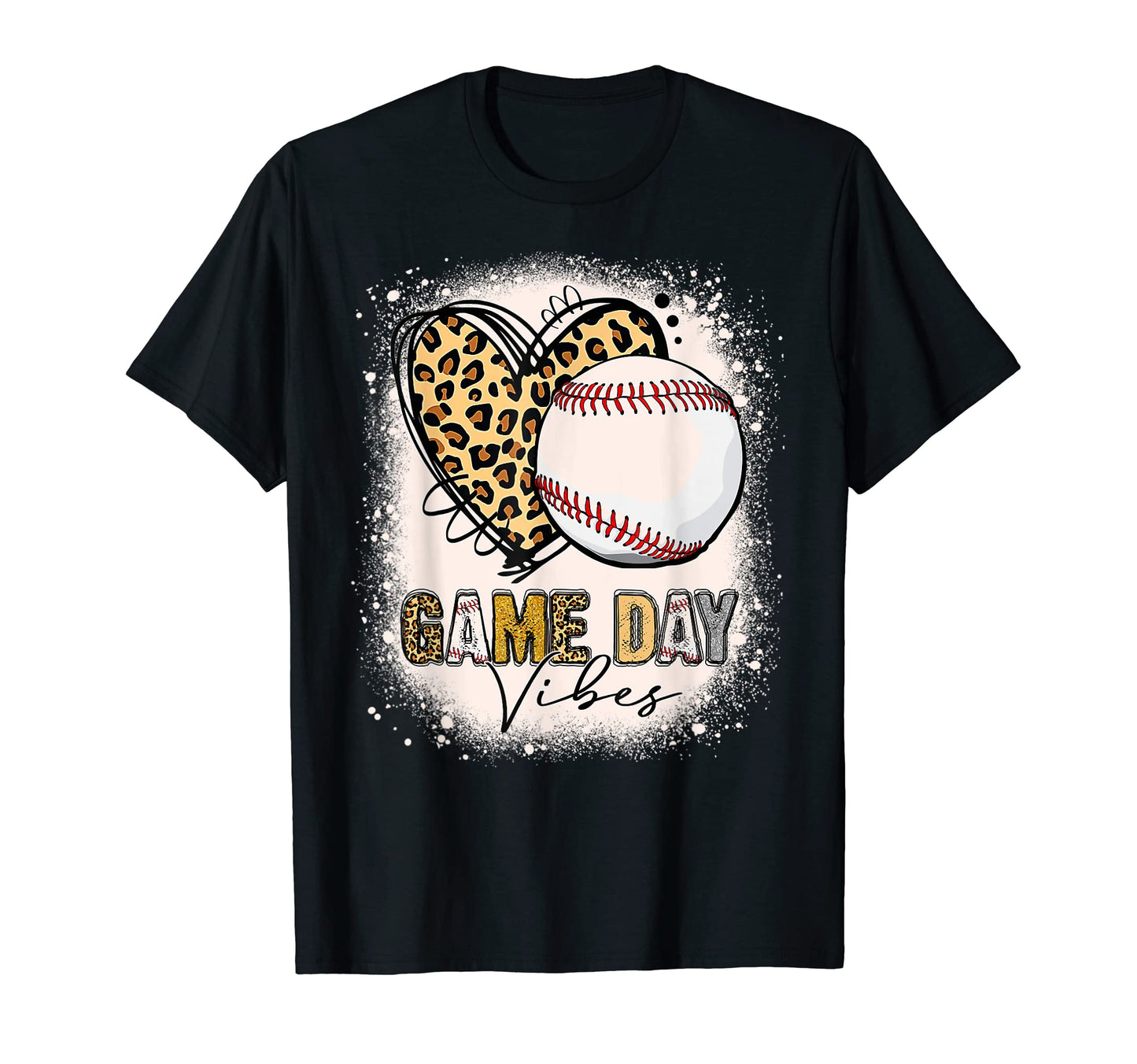 Bleached Baseball Mom Game Day Vibes T-Shirt - Aesthetic Graphic Men Women - T-Shirt, Sweatshirt, Hoodie