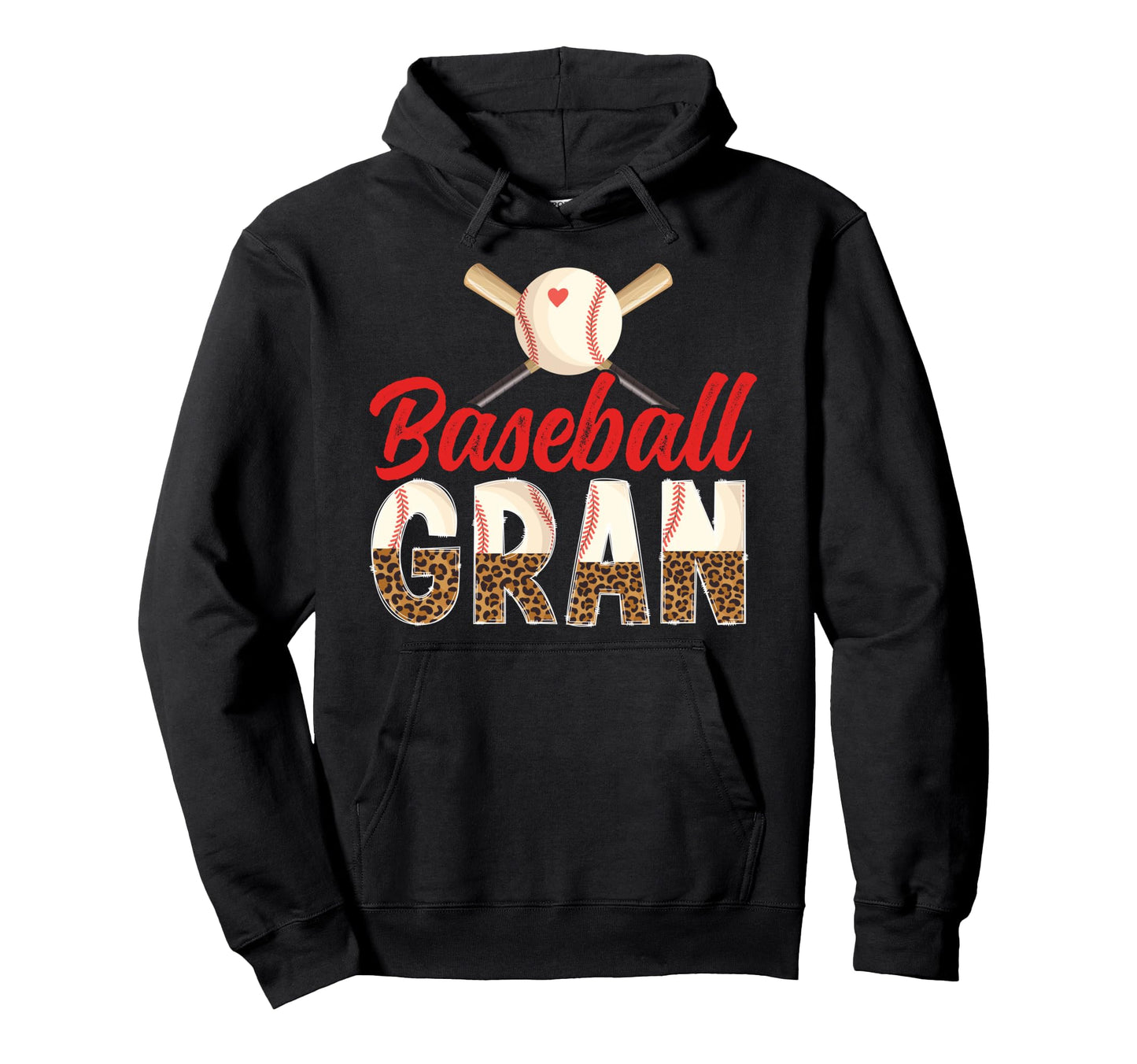 Baseball Gran Leopard Gran Baseball Hoodie - Trendy Graphic Men Women - T-Shirt, Sweatshirt, Hoodie