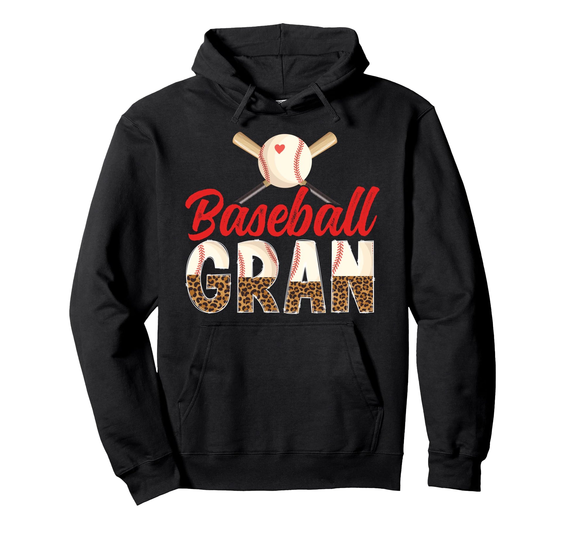 Baseball Gran Leopard Gran Baseball Hoodie - Trendy Graphic Men Women - T-Shirt, Sweatshirt, Hoodie