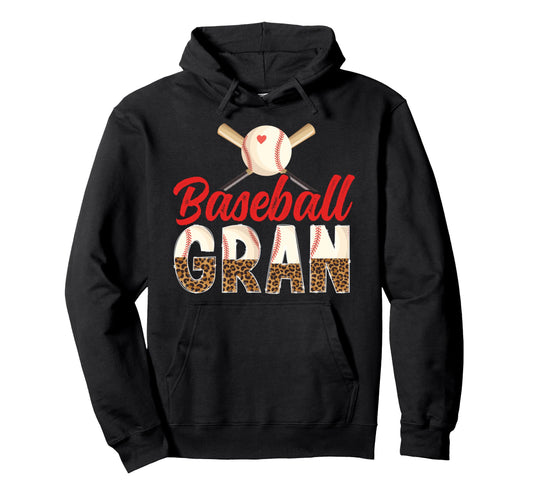 Baseball Gran Leopard Gran Baseball Hoodie - Trendy Graphic Men Women - T-Shirt, Sweatshirt, Hoodie
