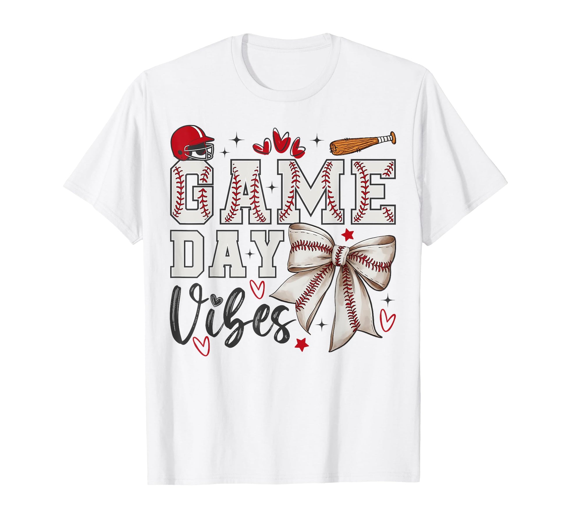 Game Day Vibes Baseball Coquette T-Shirt - Aesthetic Graphic for Adults - T-Shirt, Sweatshirt, Hoodie