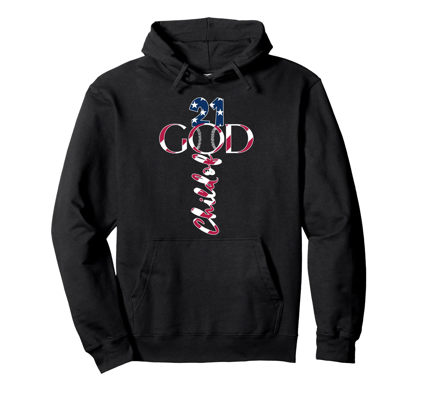 Baseball Jesus 21 Years Child God Hoodie - Novelty Apparel for Adults - T-Shirt, Sweatshirt, Hoodie