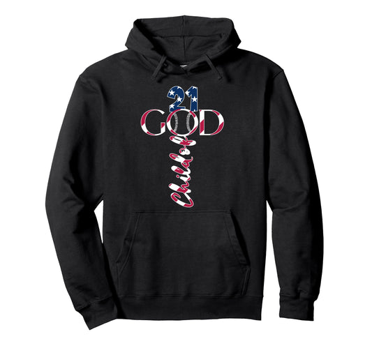 Baseball Jesus 21 Years Child God Hoodie - Novelty Apparel for Adults - T-Shirt, Sweatshirt, Hoodie