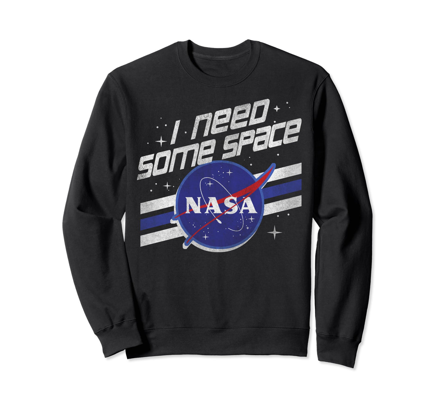 Nasa I Need Some Space Stripe Sweatshirt - Streetwear Style for Adults - T-Shirt, Sweatshirt, Hoodie