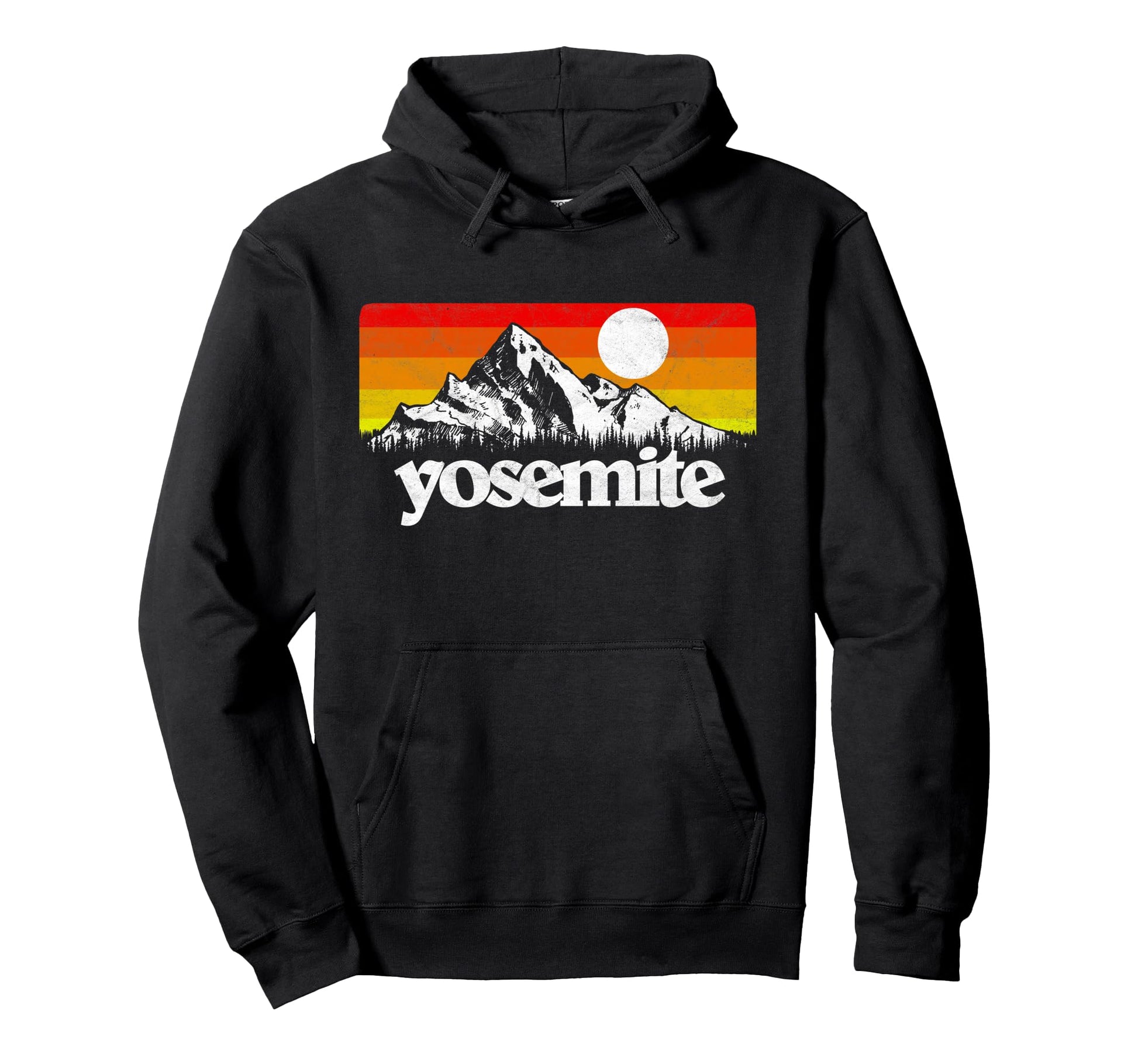Yosemite National Park Mountains Sun Hoodie - Minimalist Print Men Women - T-Shirt, Sweatshirt, Hoodie
