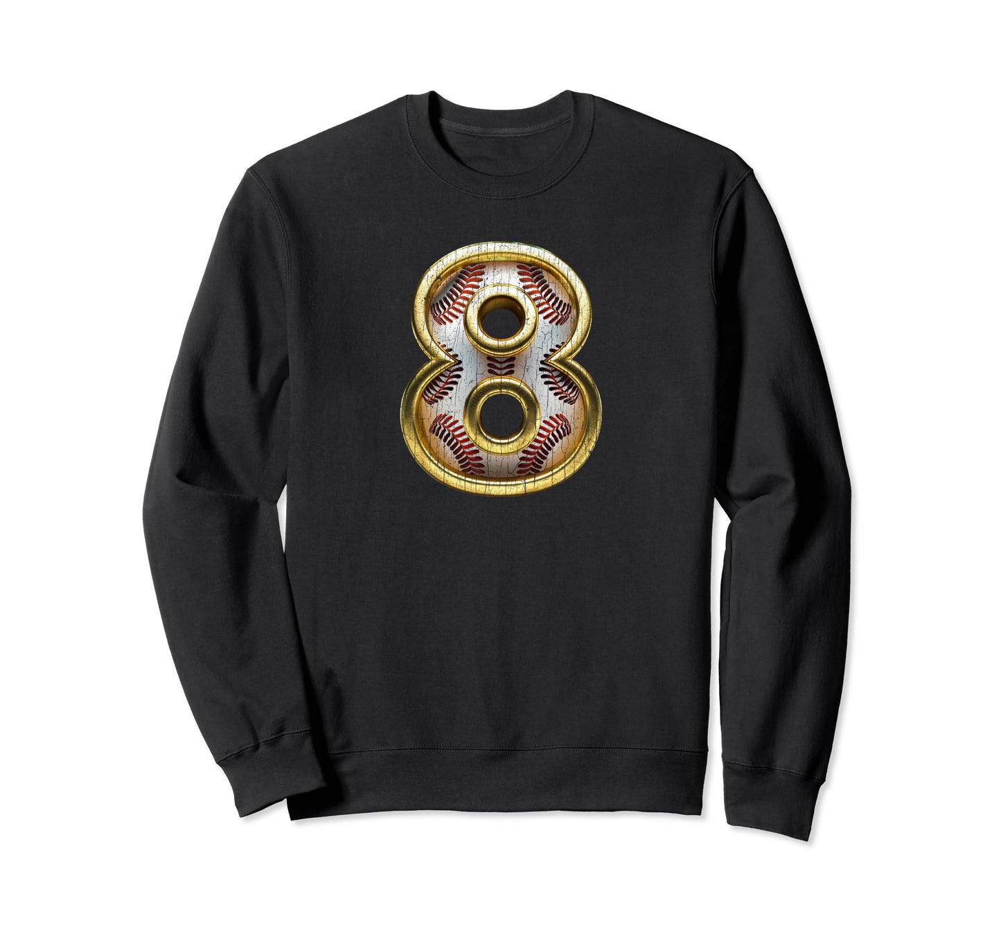 8Th Birthday Baseball Pattern Gift Sweatshirt - Novelty Apparel Unisex - T-Shirt, Sweatshirt, Hoodie