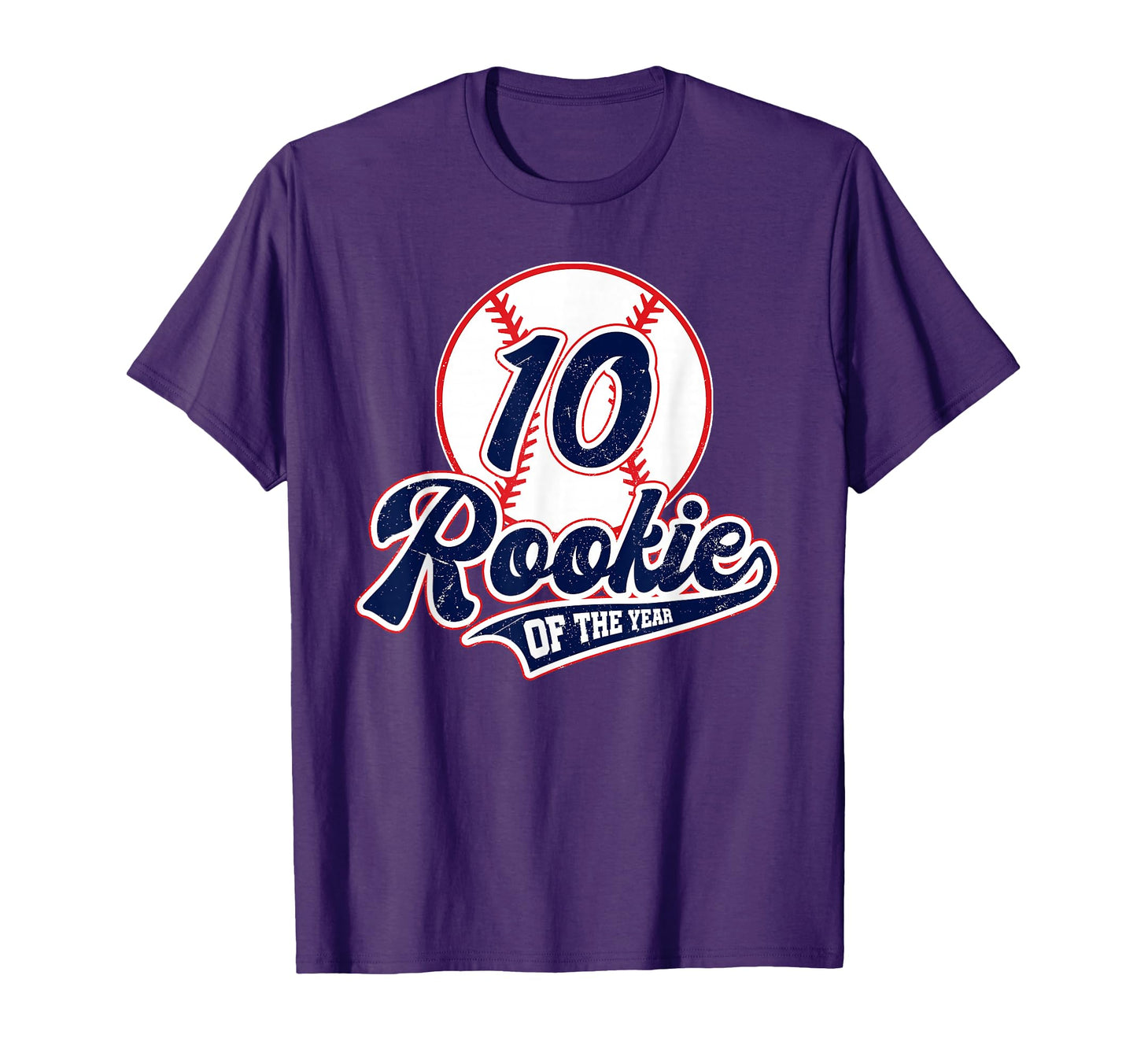 Rookie Year 10Th Birthday Baseball T-Shirt - Aesthetic Graphic for Adults - T-Shirt, Sweatshirt, Hoodie