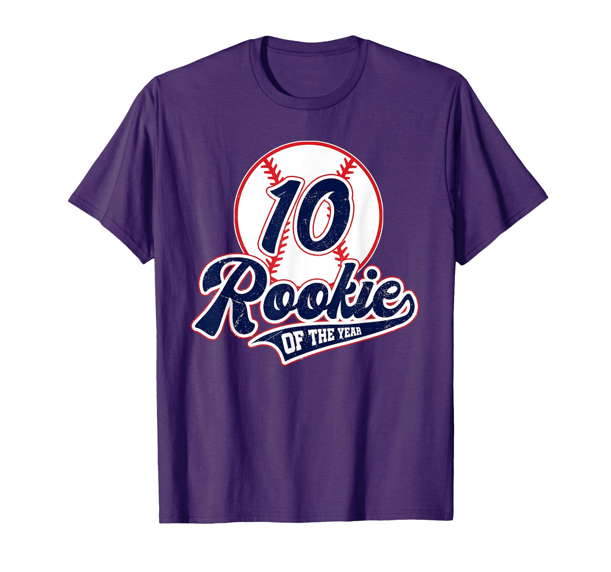 Rookie Year 10Th Birthday Baseball T-Shirt - Aesthetic Graphic for Adults - T-Shirt, Sweatshirt, Hoodie