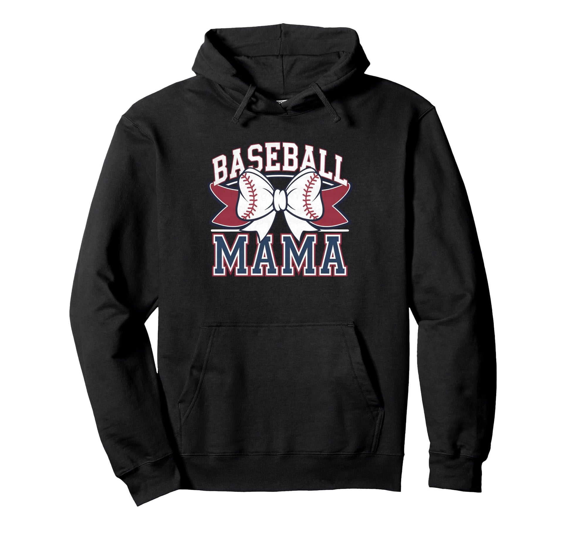 Baseball Mama Coquette Bow Game Day Hoodie - Novelty Apparel for Adults - T-Shirt, Sweatshirt, Hoodie