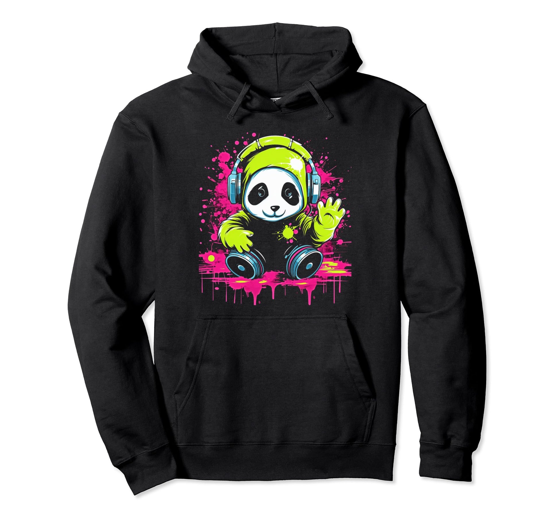 Kawaii Panda Dj Japanese Edm Y2K Aesthetic Hoodie - Novelty Apparel Unisex - T-Shirt, Sweatshirt, Hoodie