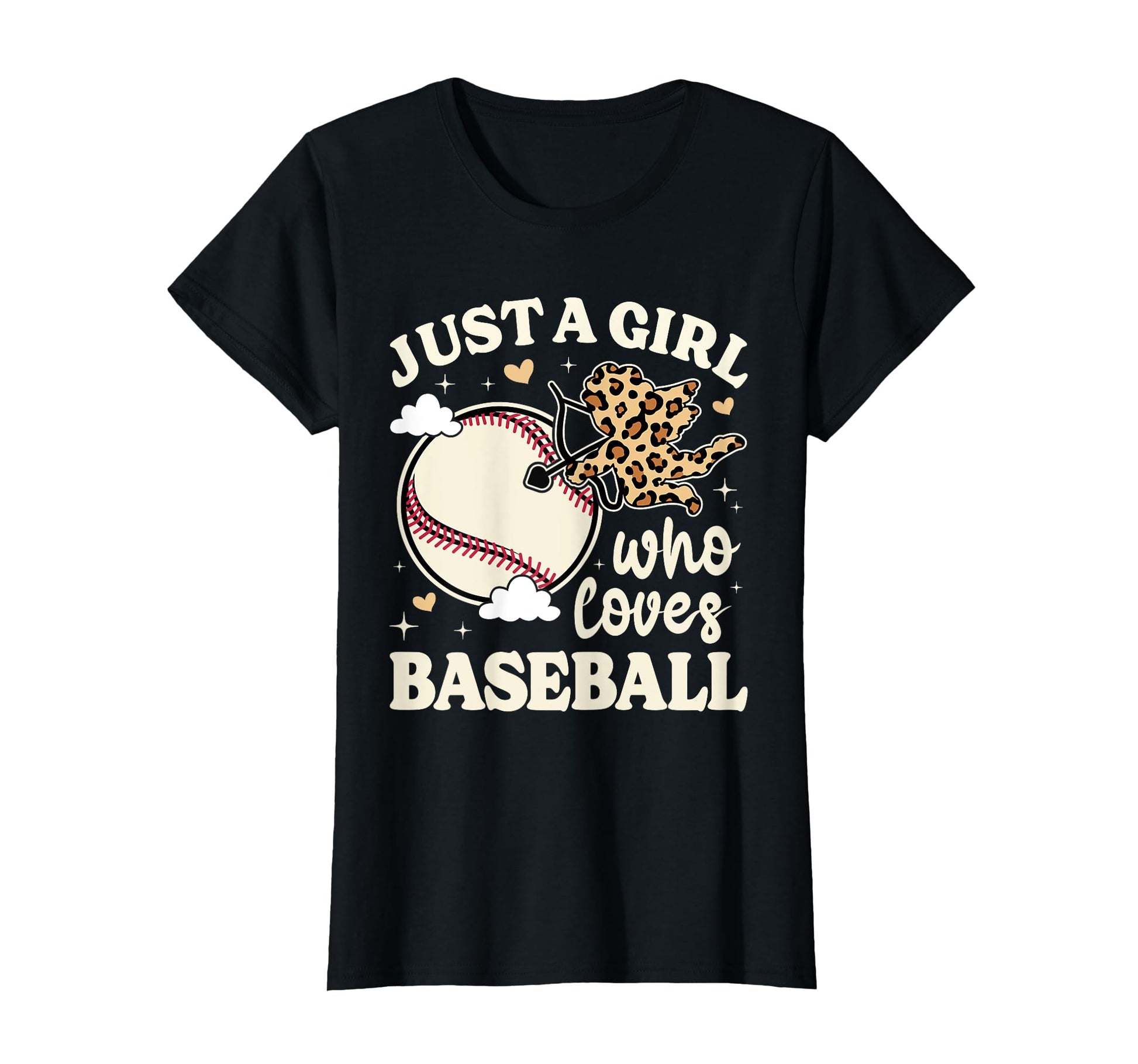 Just Who Loves Baseball Leopard Baseball T-Shirt - Minimalist Print Unisex - T-Shirt, Sweatshirt, Hoodie