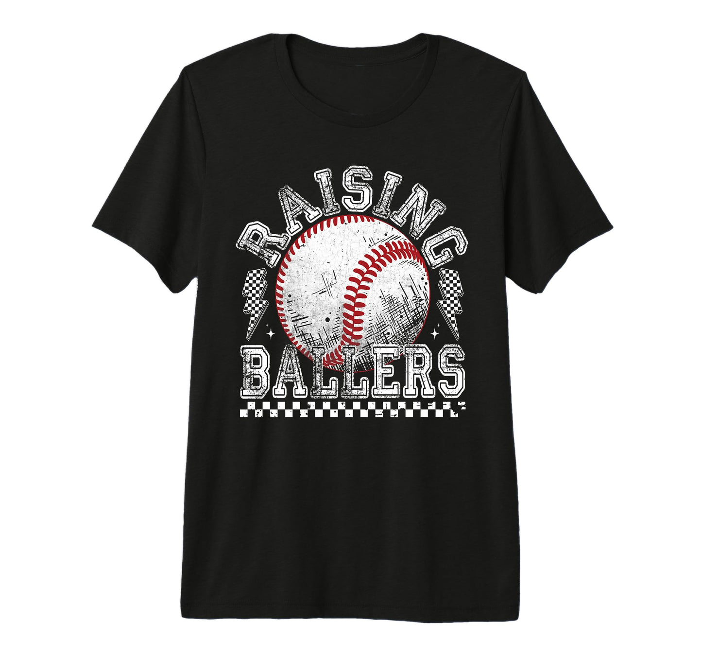 Raising Ballers Funny Mom T-Shirt - Casual Everyday Wear Men Women - T-Shirt, Sweatshirt, Hoodie