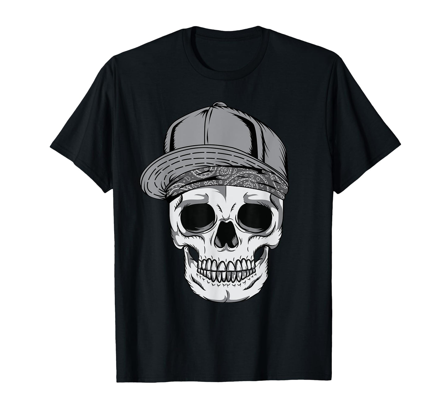 Funny Hipster Skull Baseball Cap And T-Shirt - Aesthetic Graphic Men Women - T-Shirt, Sweatshirt, Hoodie