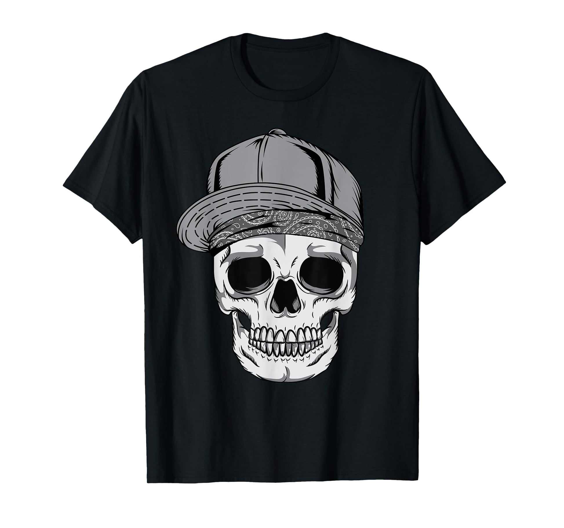 Funny Hipster Skull Baseball Cap And T-Shirt - Aesthetic Graphic Men Women - T-Shirt, Sweatshirt, Hoodie