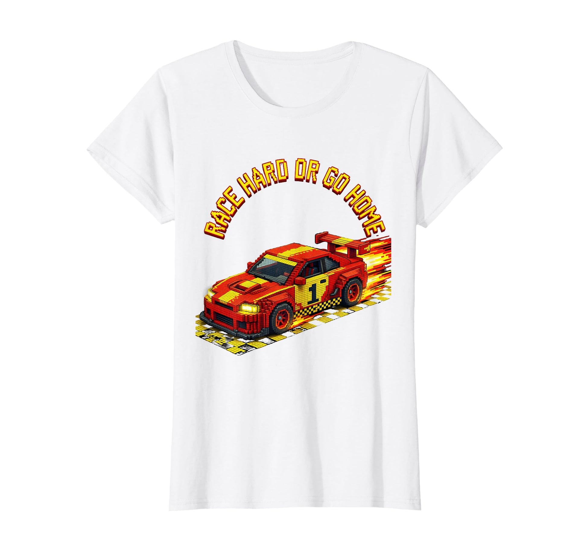 Race Hard Or Go Home Bold Racing T-Shirt - Novelty Apparel Unisex - T-Shirt, Sweatshirt, Hoodie