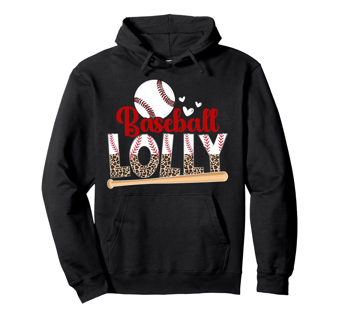 Baseball Lolly Leopard Lolly Baseball Player Hoodie - Graphic Print Unisex - T-Shirt, Sweatshirt, Hoodie