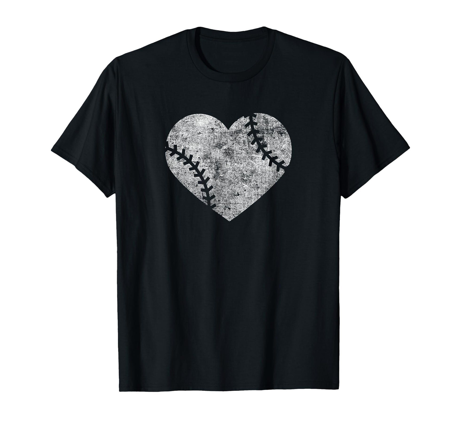 I Love Baseball Distressed Heart T-Shirt - Minimalist Print Unisex - T-Shirt, Sweatshirt, Hoodie