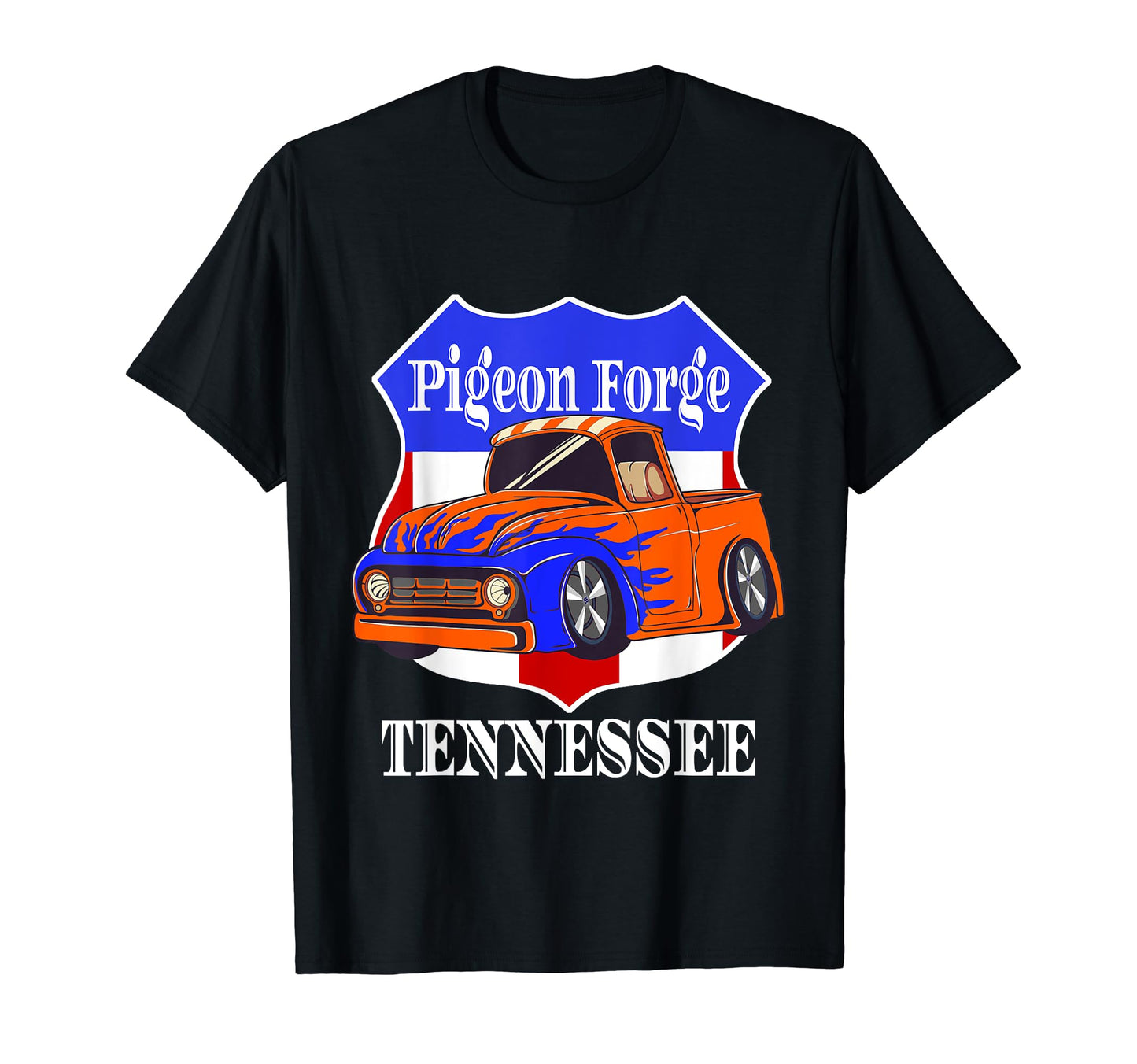 Pigeon Forge Tennessee Hot Rod Run T-Shirt - Custom Art Print for Adults - T-Shirt, Sweatshirt, Hoodie