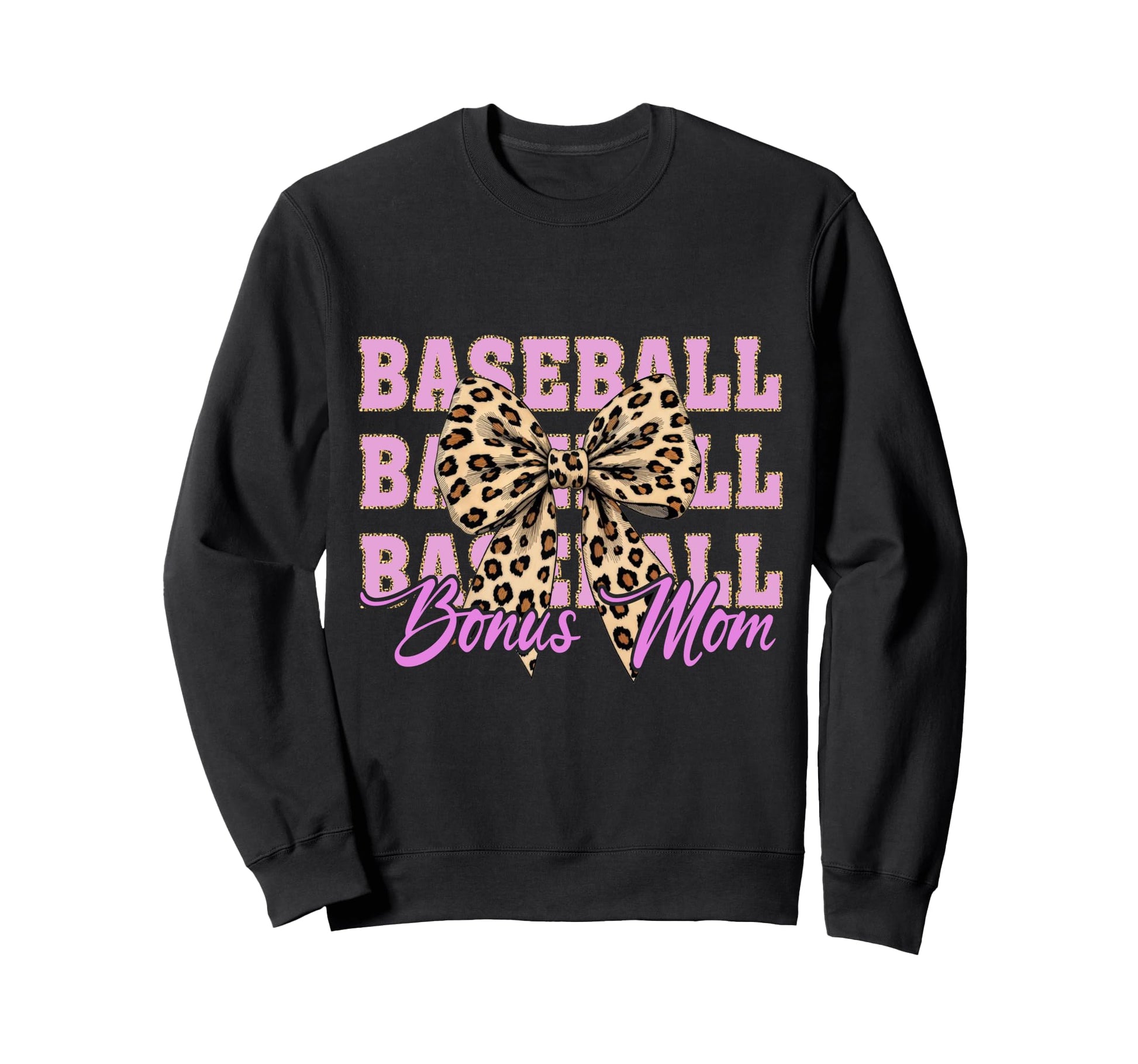 Baseball Bonus Mom Coquette Bow Sweatshirt - Graphic Print Men Women - T-Shirt, Sweatshirt, Hoodie
