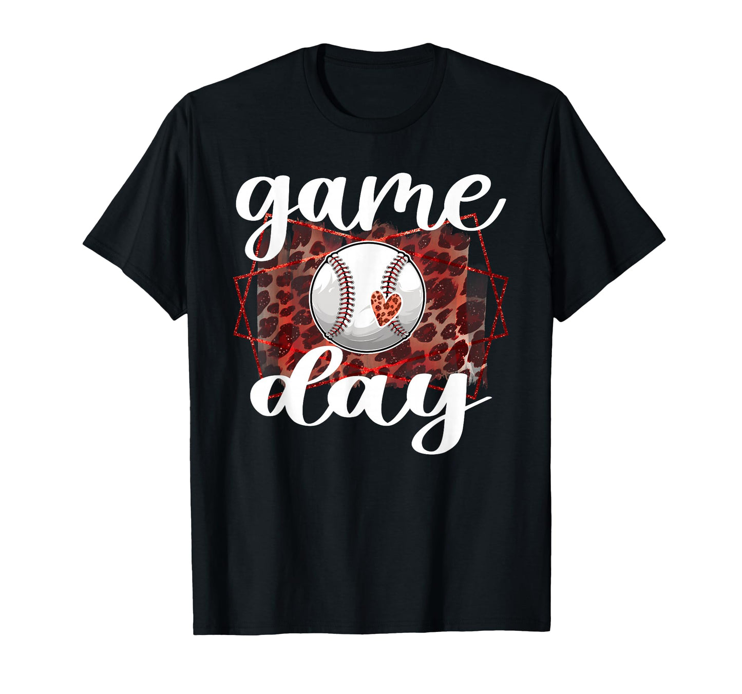 Game Day Leopard Baseball Game Day T-Shirt - Aesthetic Graphic for Adults - T-Shirt, Sweatshirt, Hoodie