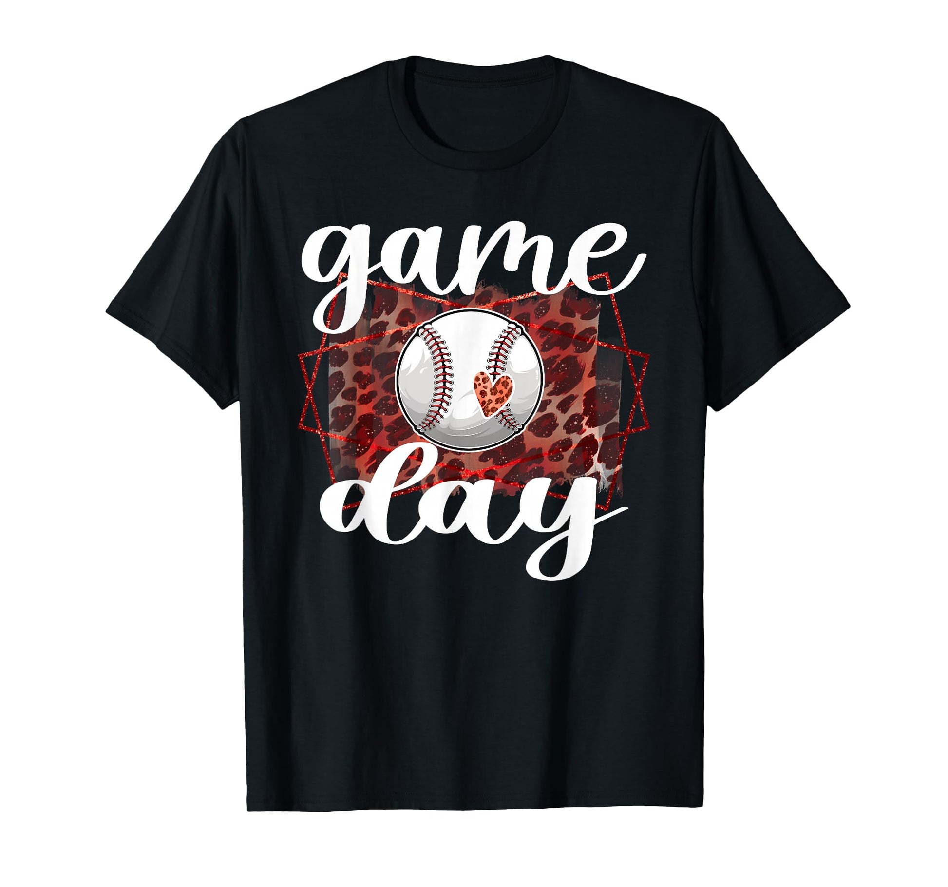 Game Day Leopard Baseball Game Day T-Shirt - Aesthetic Graphic for Adults - T-Shirt, Sweatshirt, Hoodie